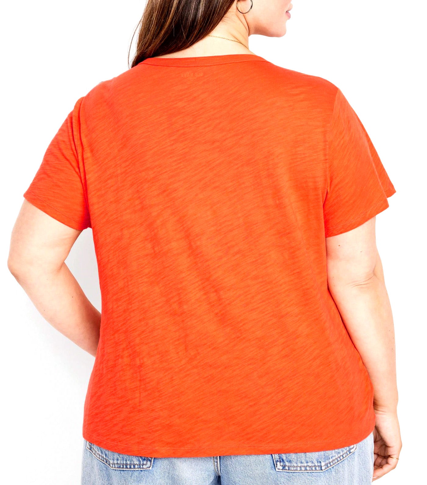 EveryWear V-Neck Slub-Knit T-Shirt for Women Warm Sunset