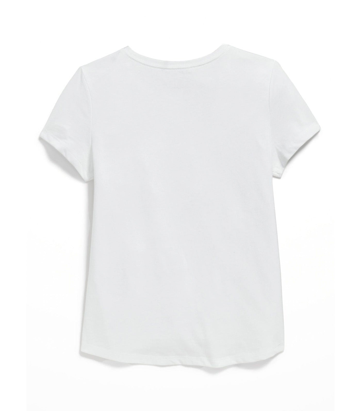 Softest Short-Sleeve Heart-Pocket T-Shirt for Girls - Calla Lily