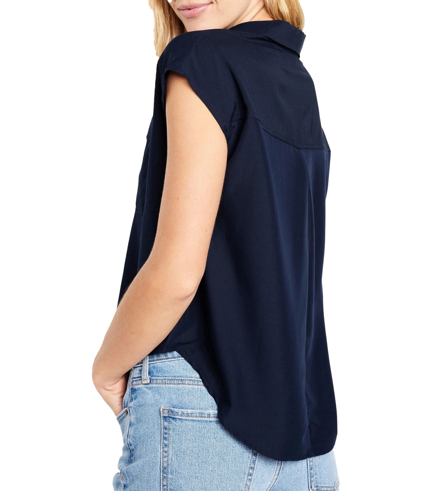 Dolman-Sleeve Utility Top for Women In The Navy