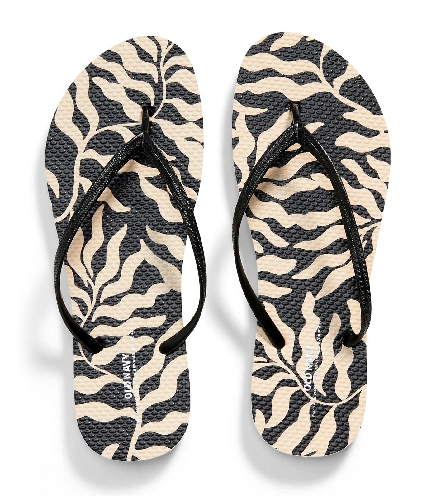 Flip-Flop Sandals for Women (Partially Plant-Based) Brown Leaf