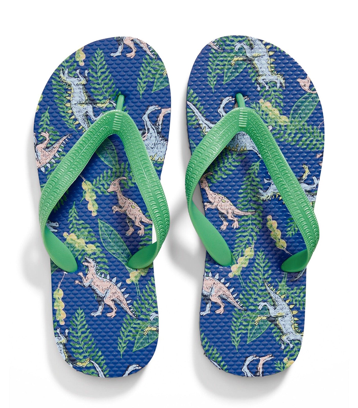 Gender-Neutral Flip-Flop Sandals for Kids (Partially Plant-Based) - Dino