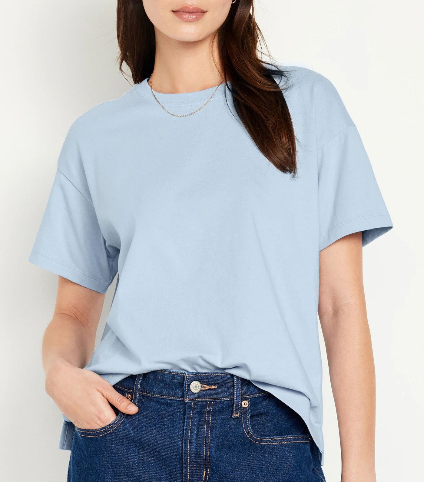Vintage T-Shirt For Women Cashmere Blue