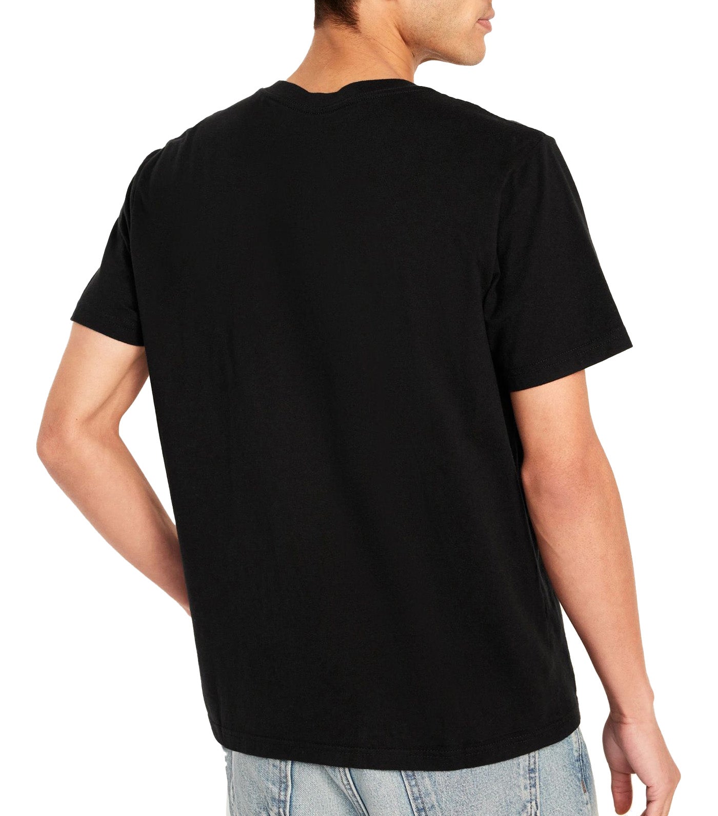 V-Neck T-Shirt for Men Black Jack