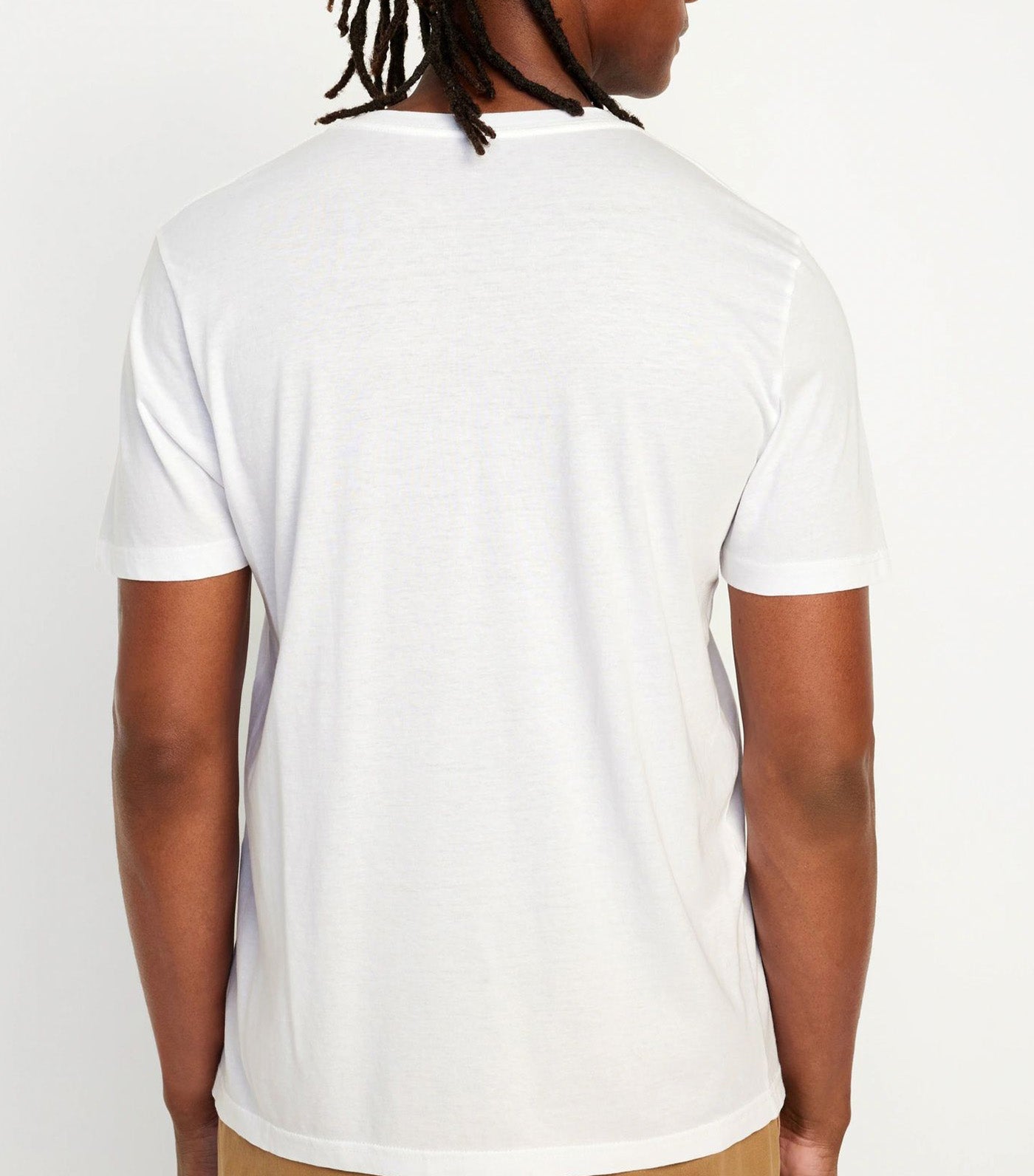 V-Neck T-Shirt For Men Calla Lily White