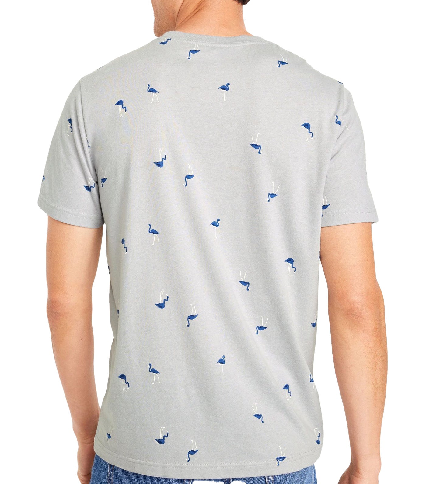 Crew-Neck T-Shirt for Men Flamingo