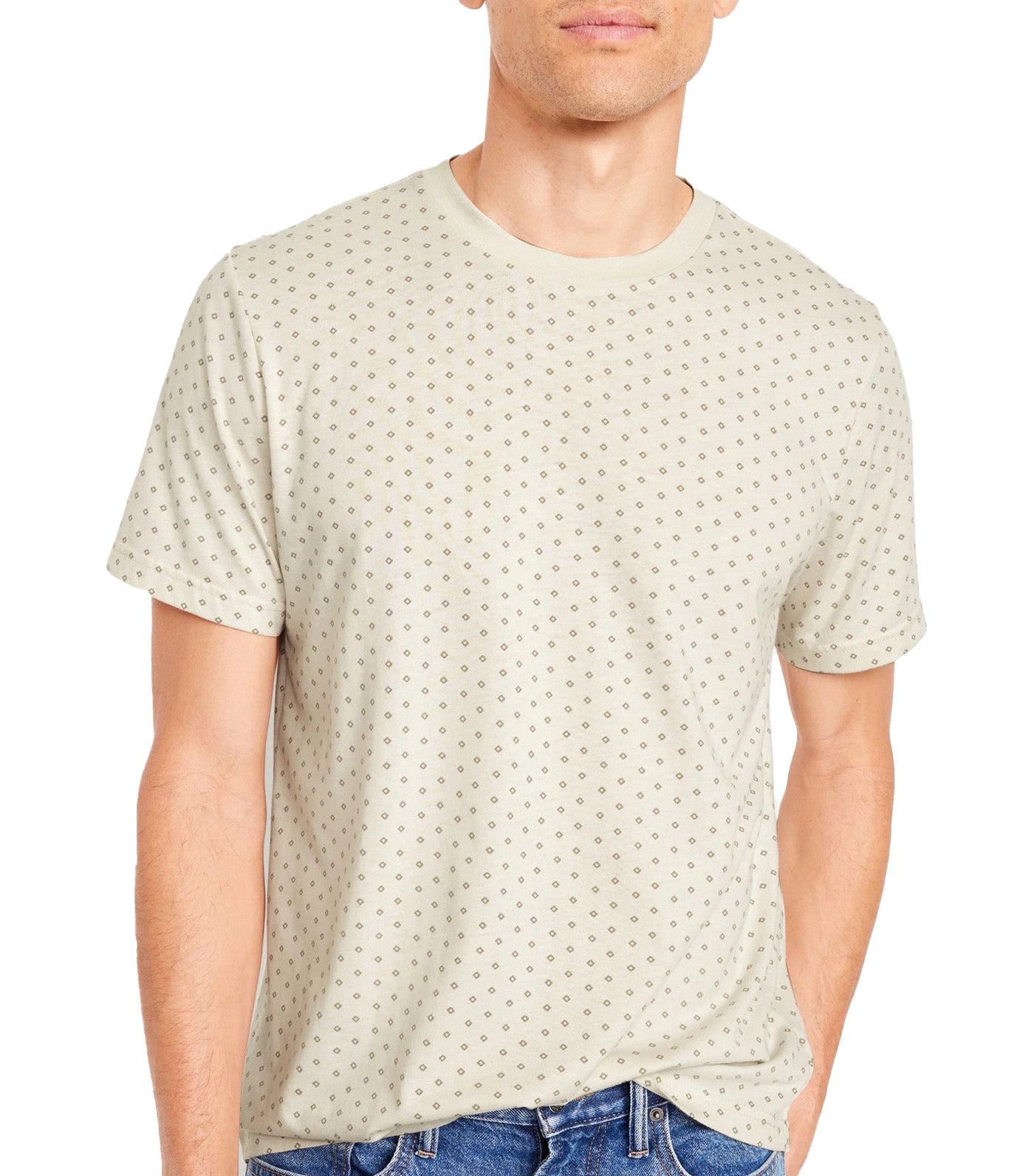 Crew-Neck T-Shirt for Men Diamond Geo