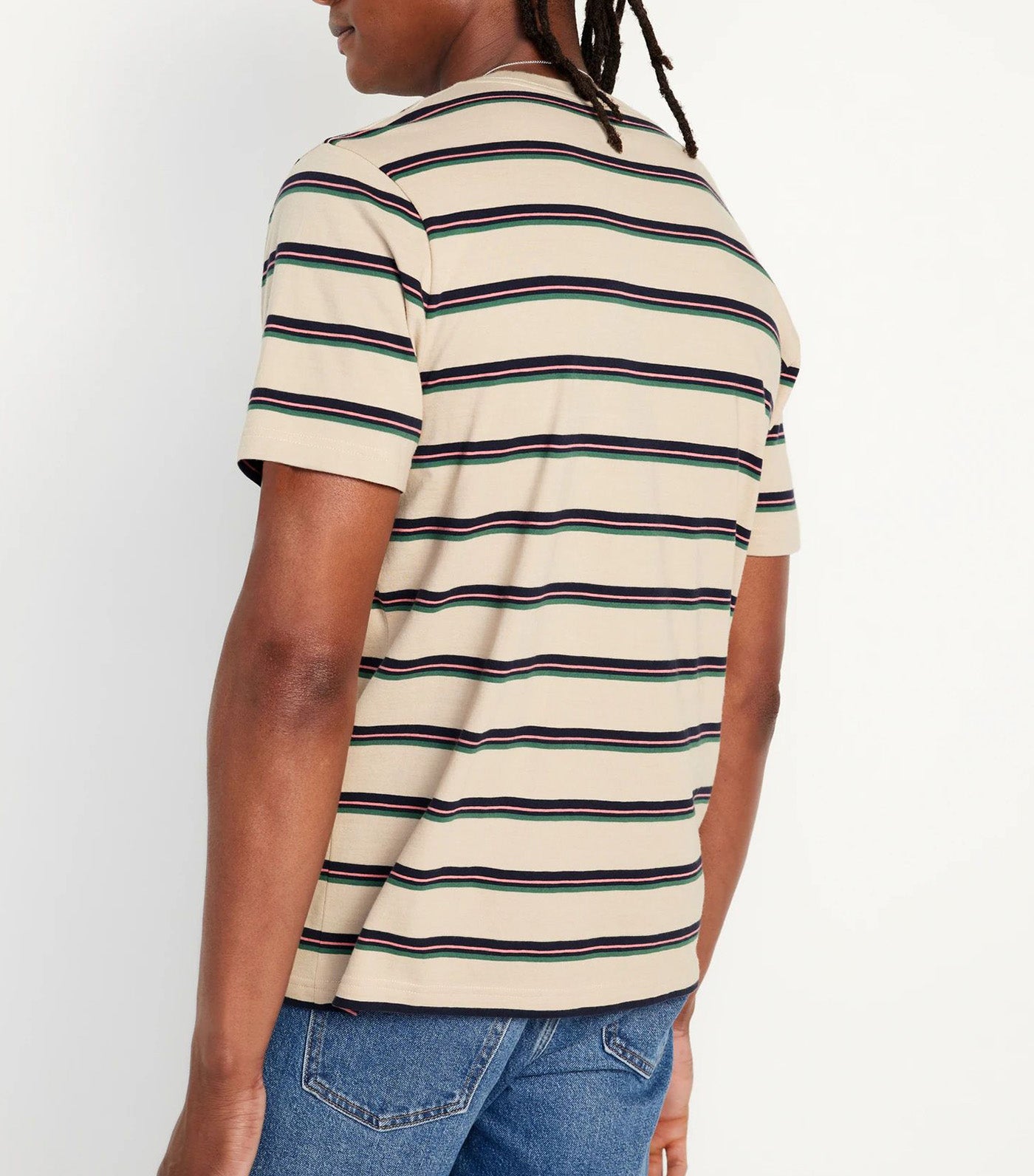 Crew-Neck Striped T-Shirt For Men A Stone's Throw