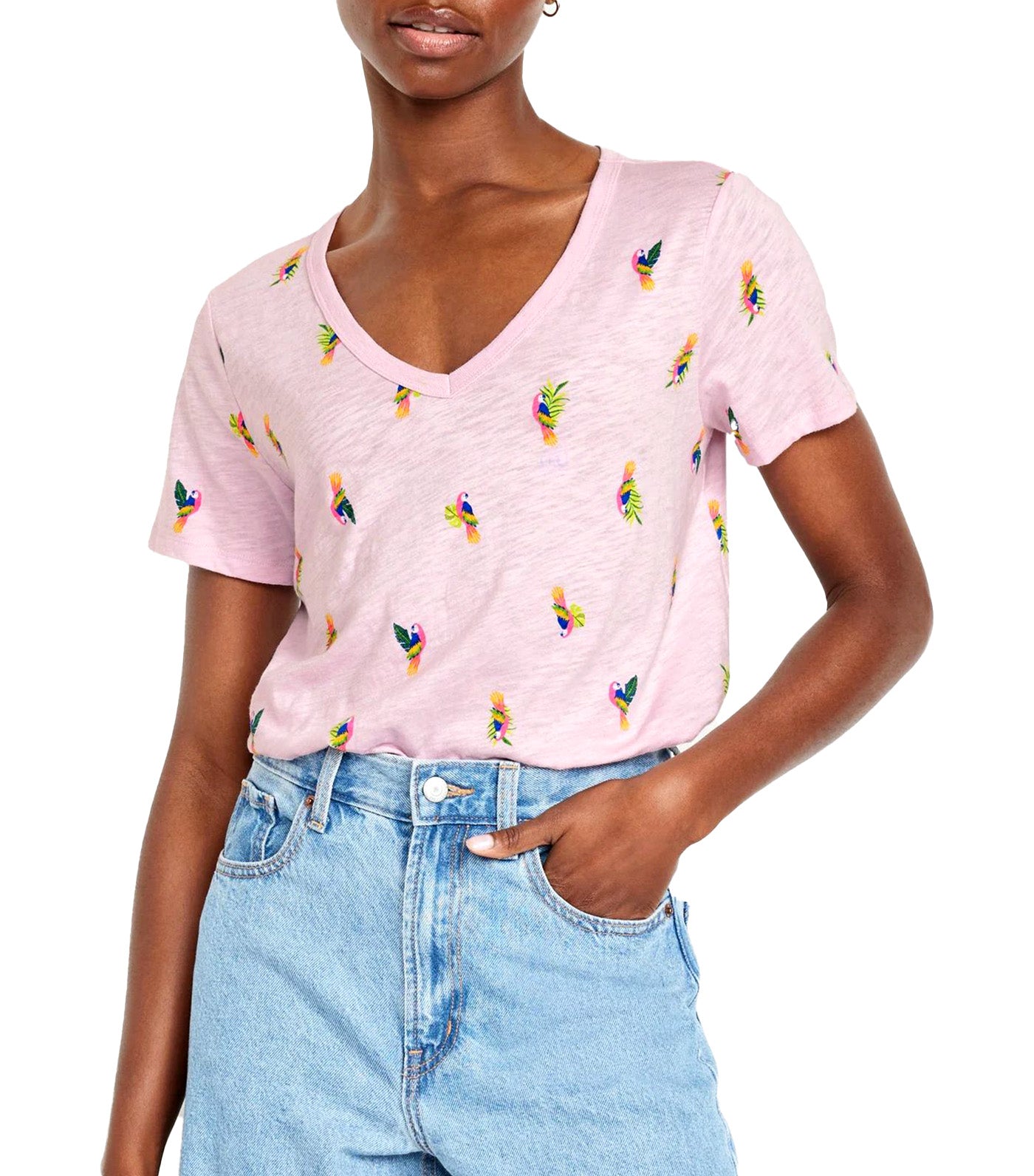 slub knit tee shirt