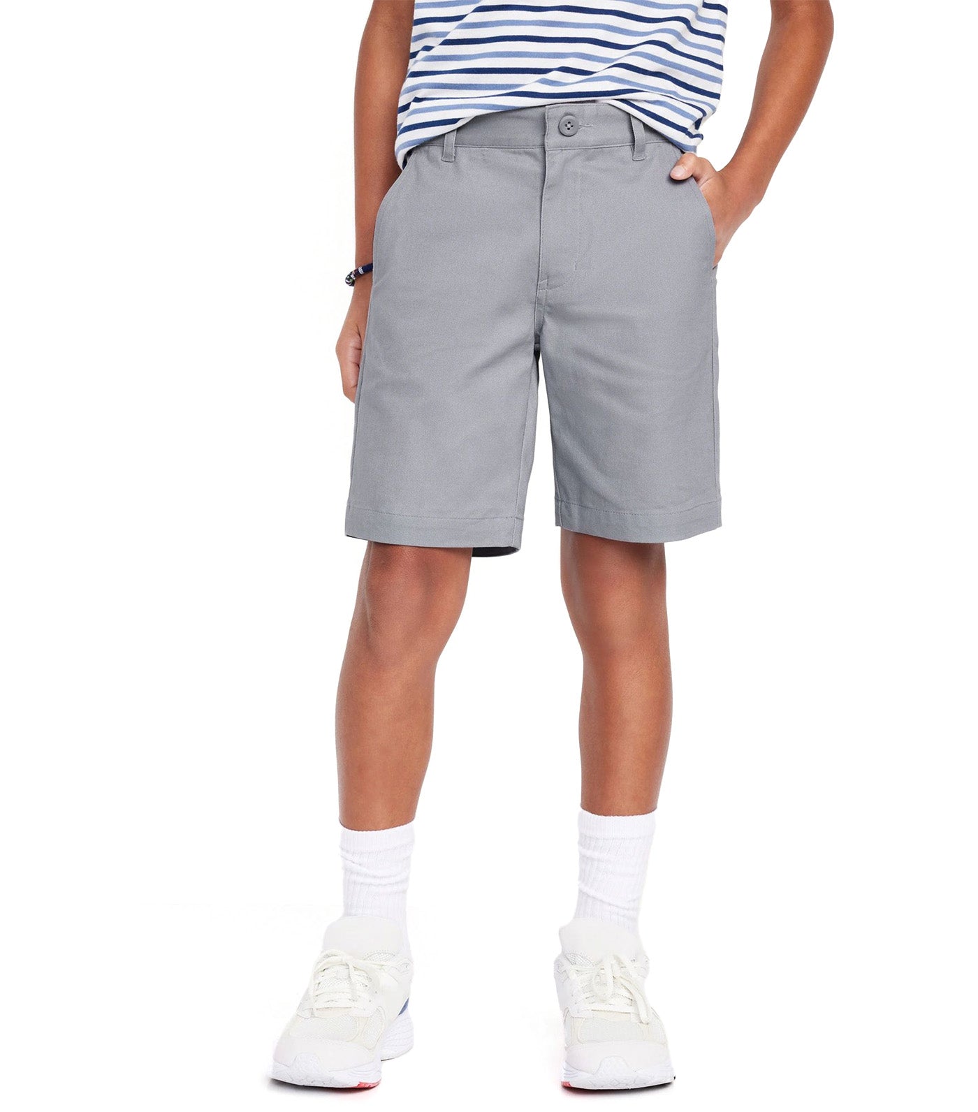 Twill Shorts for Boys (At Knee) - Cinder Smoke