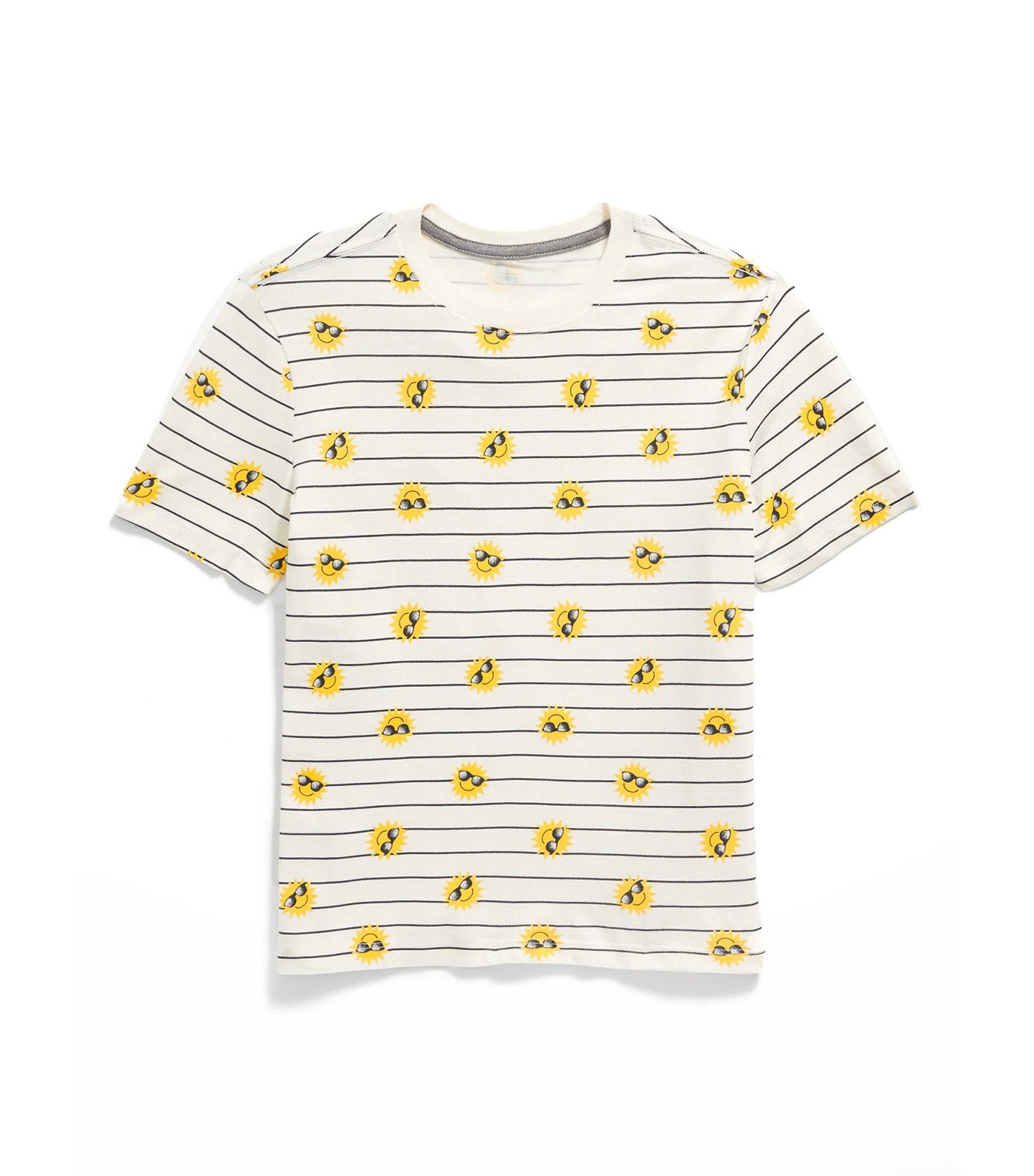 Softest Printed Crew-Neck T-Shirt for Boys - Smile