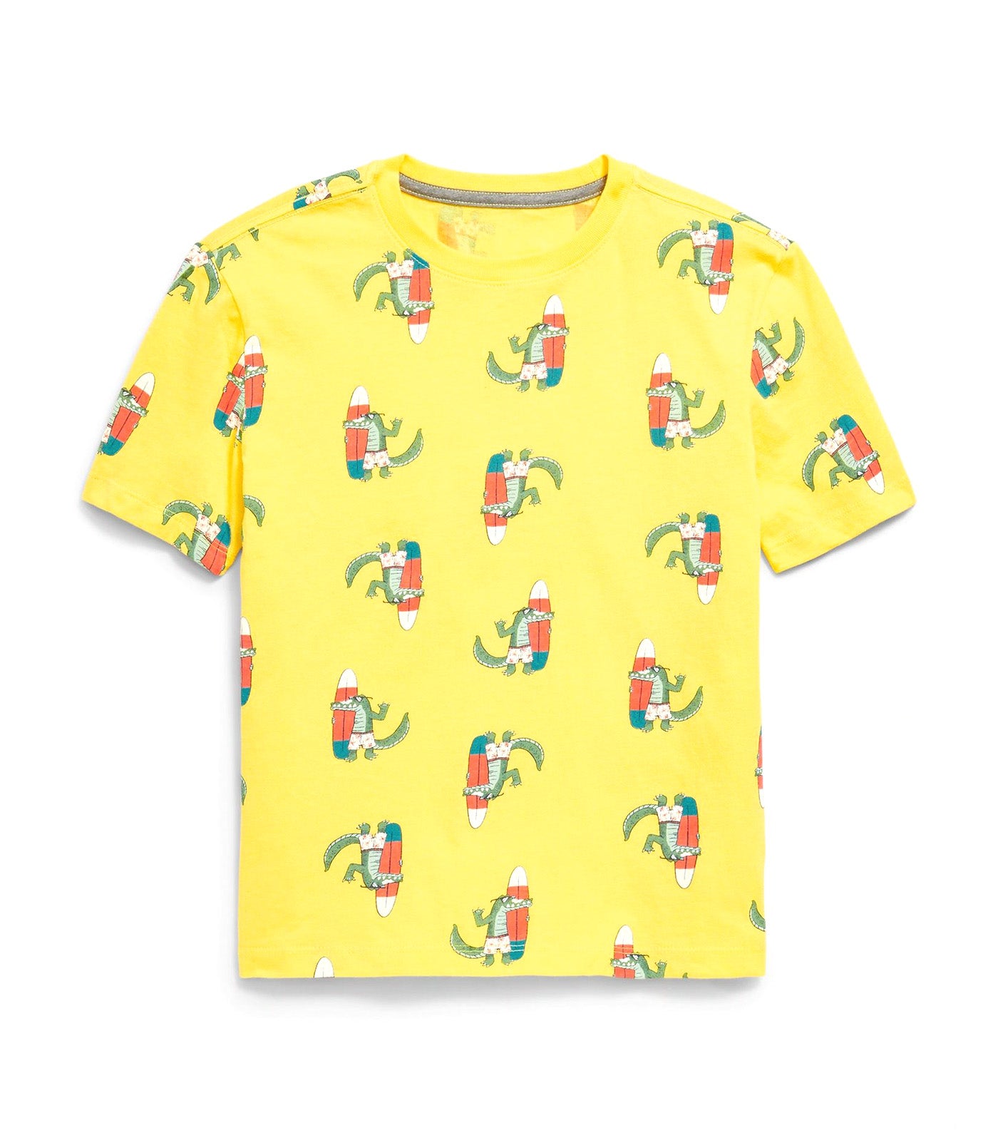 Softest Printed Crew-Neck T-Shirt for Boys Gator Green