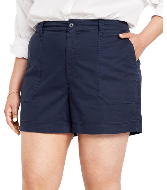 High-Waisted OGC Utility Chino Shorts for Women -- 5-inch inseam In The Navy