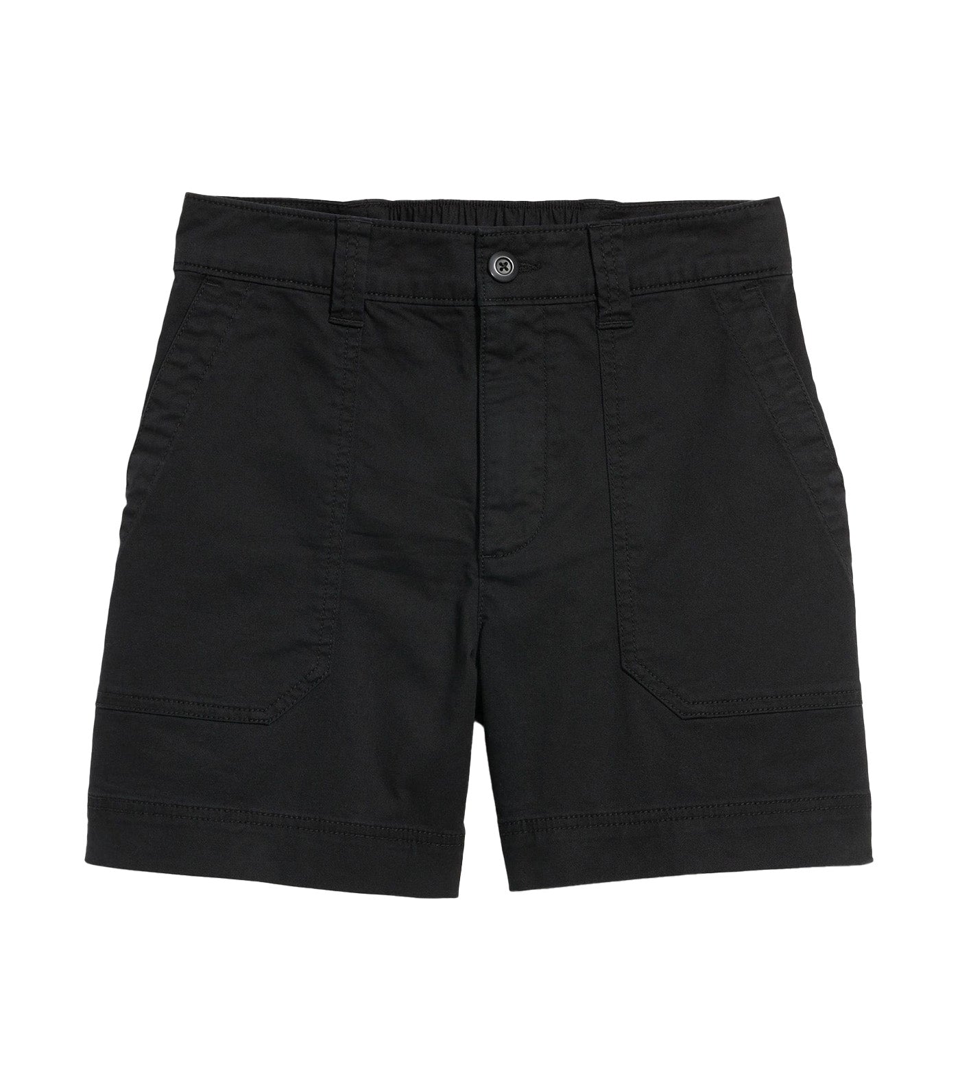 High-Waisted OGC Utility Chino Shorts for Women 5-Inch Inseam Black Jack
