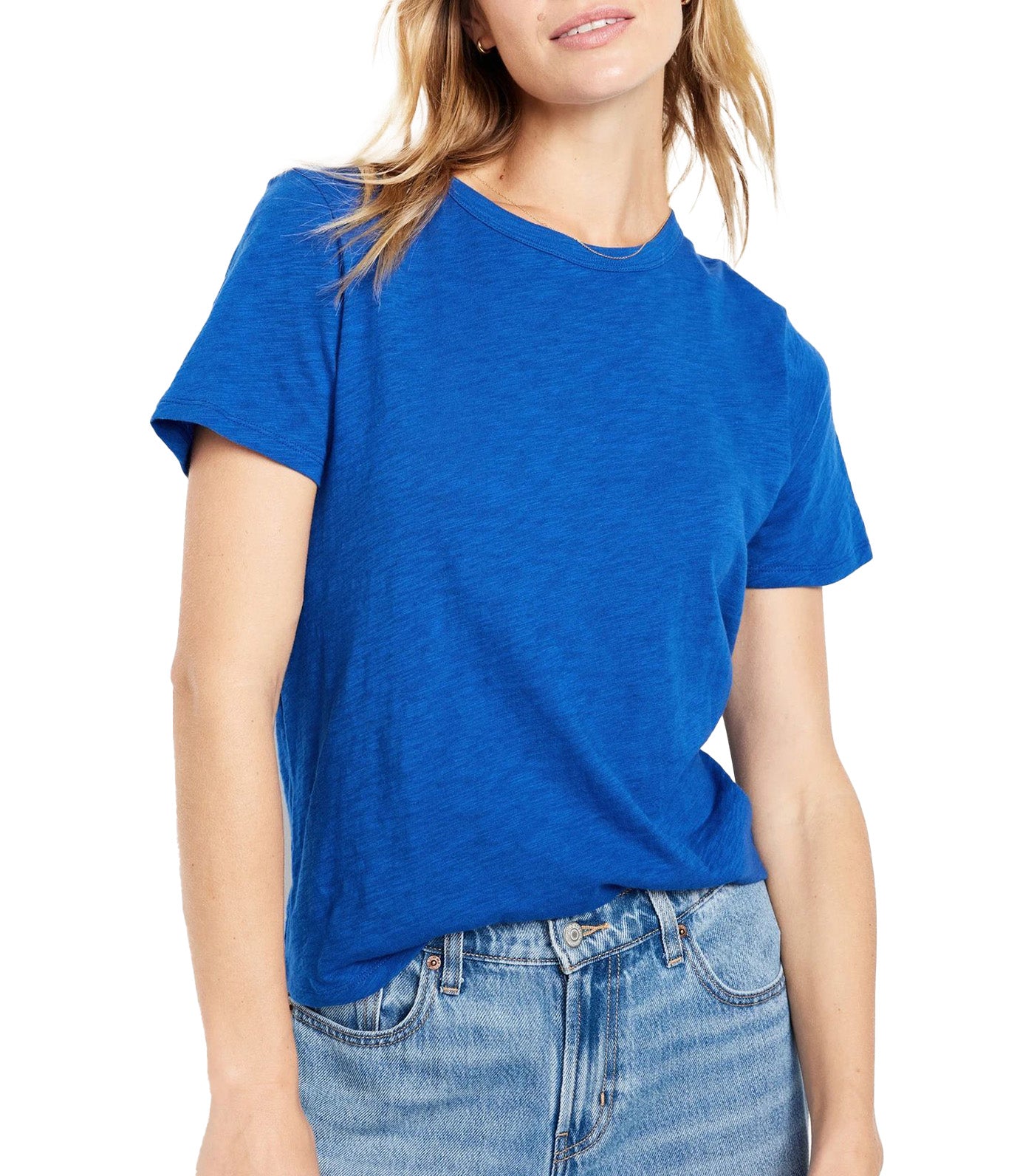 EveryWear Slub-Knit T-Shirt for Women Sapphire Sky