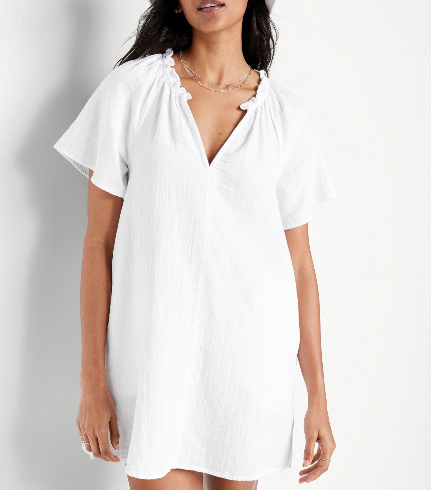 Crinkle Gauze Swing Dress for Women Calla Lily 2