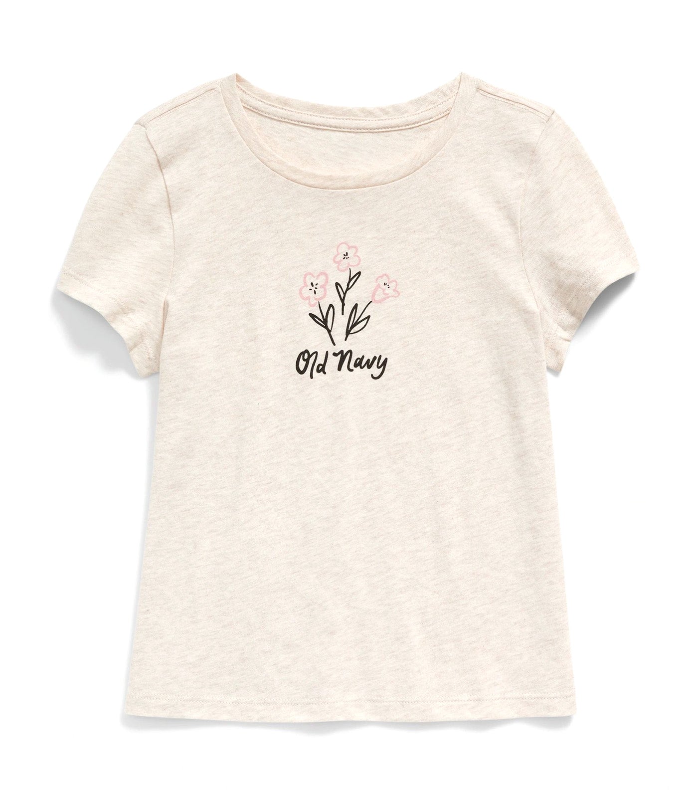 Short-Sleeve Logo-Graphic T-Shirt for Girls Oatmeal Heather