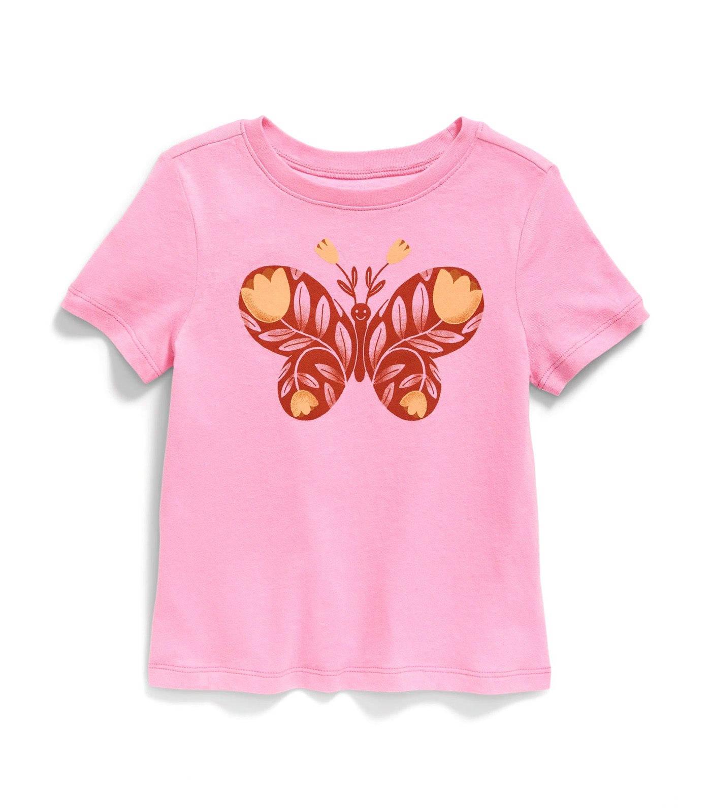 Unisex Short-Sleeve Graphic T-Shirt for Toddler Pink Edge Neon Poly