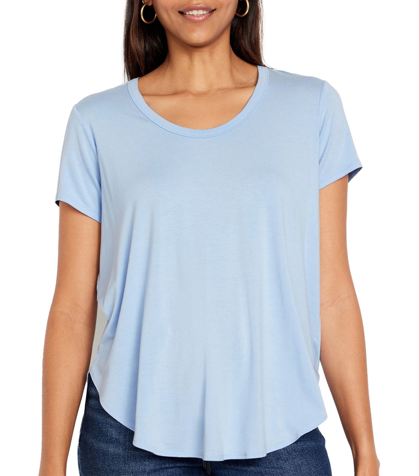 Luxe Tunic T-Shirt for Women Cashmere Blue