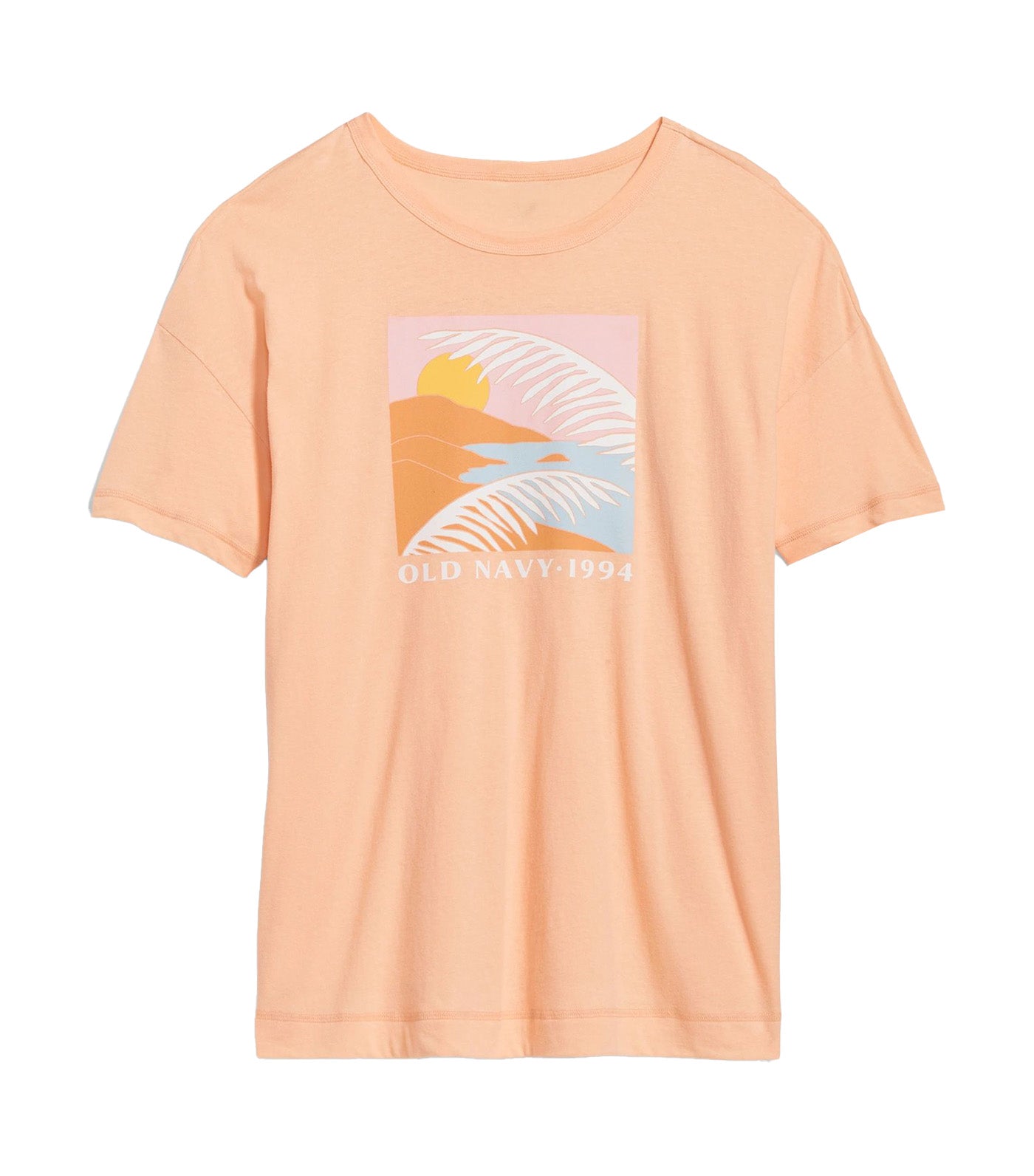 EveryWear Oversized Logo Tunic T-Shirt for Women Apricot Wash
