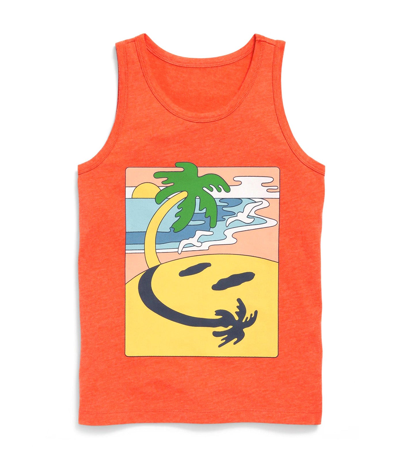 Softest Graphic Tank Top for Boys Warm Sunset