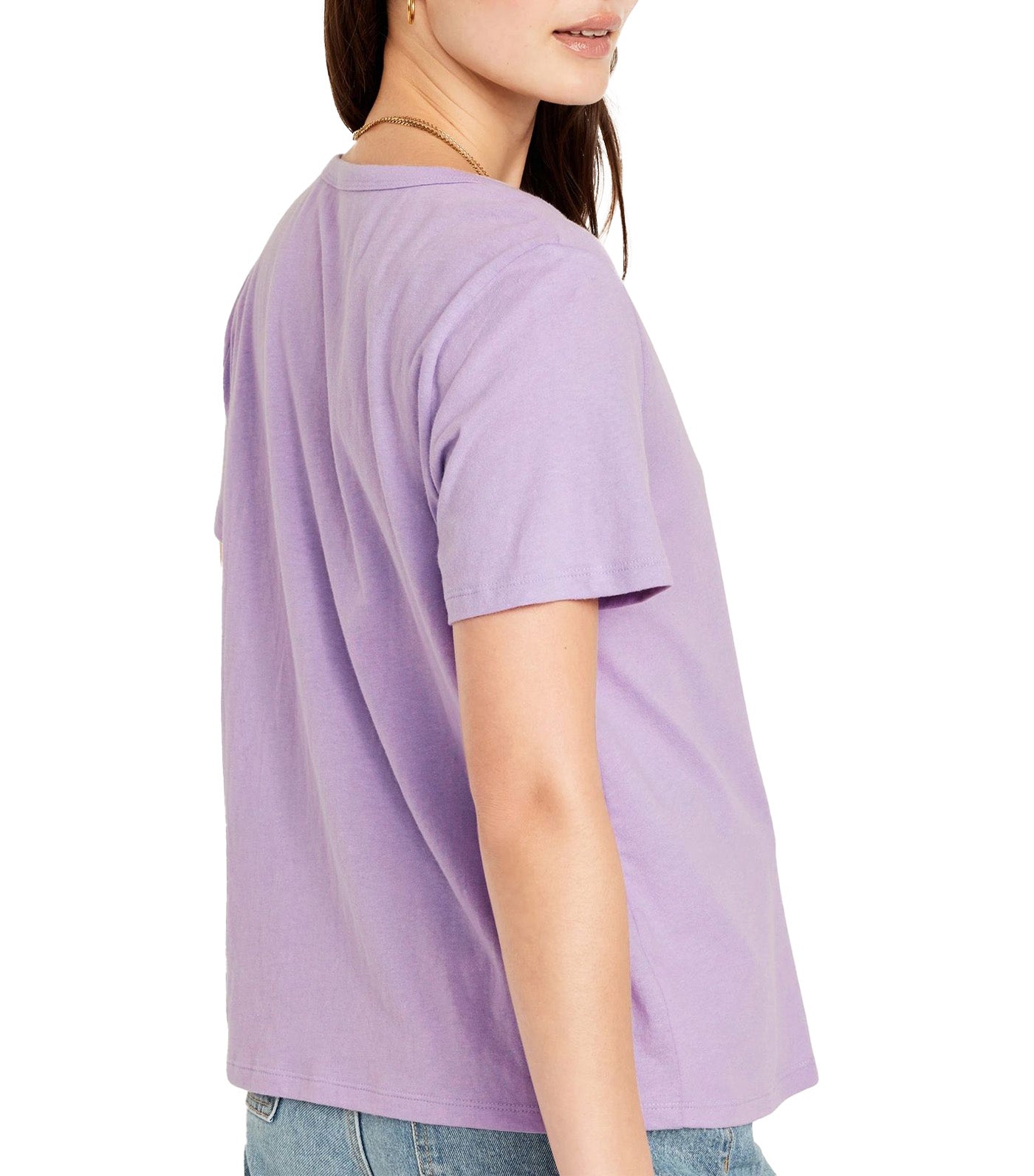 EveryWear V-Neck T-Shirt for Women Lavender Aura