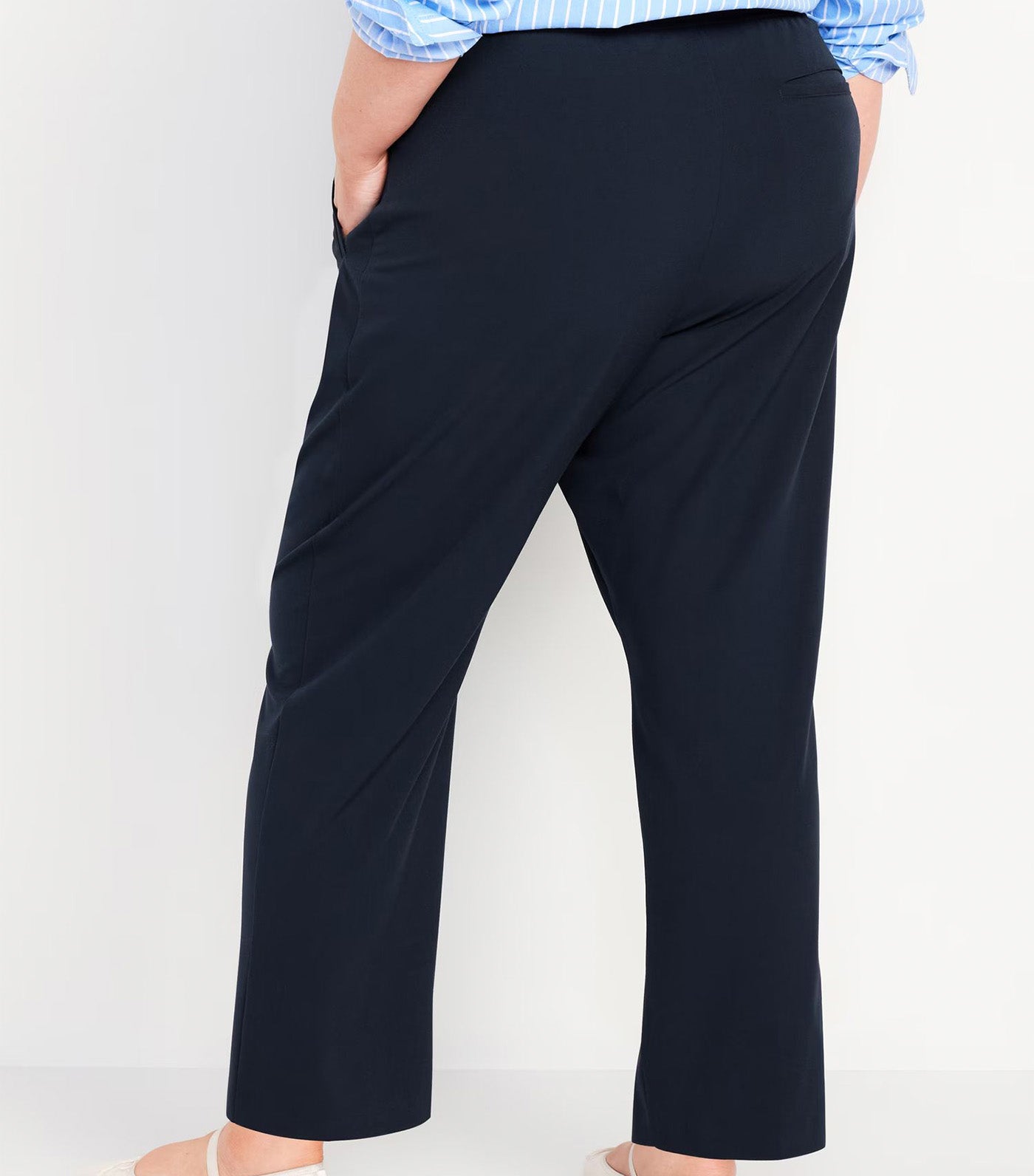 Women's High-Waisted Billie Straight Trouser In The Navy