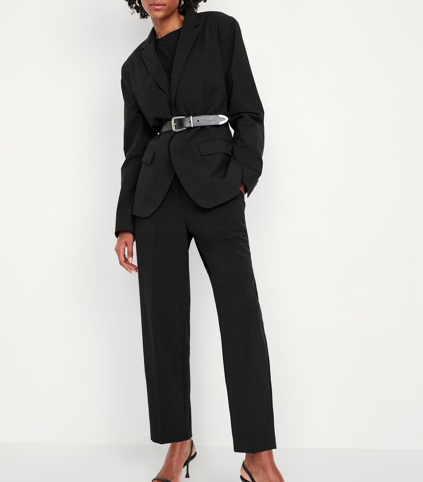 Women's High-Waisted Billie Straight Trouser Black Jack