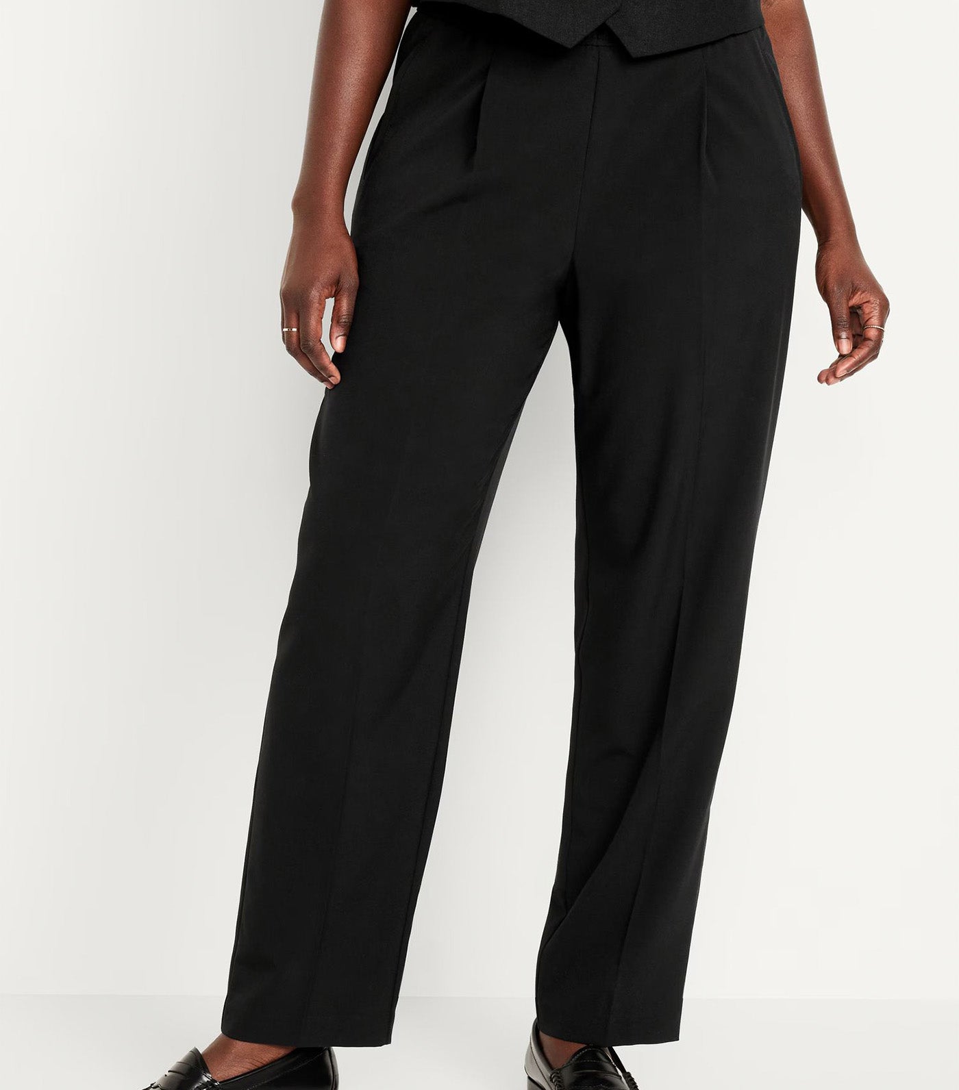 Women's High-Waisted Billie Straight Trouser Black Jack