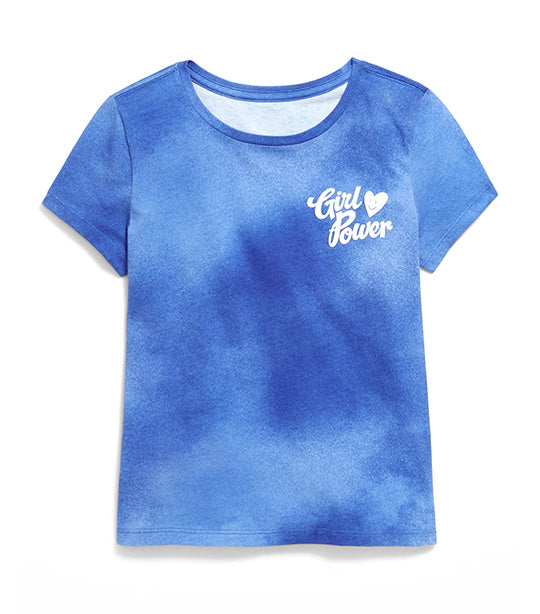 Short-Sleeve Graphic T-Shirt for Girls - Cool Tie Dye