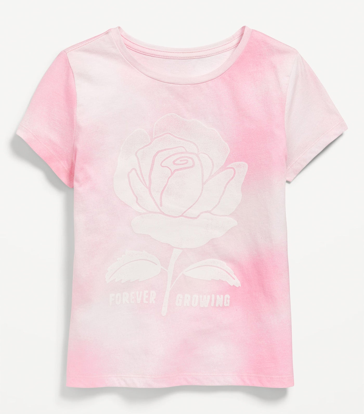 Short-Sleeve Graphic T-Shirt for Girls Pink Tie Dye