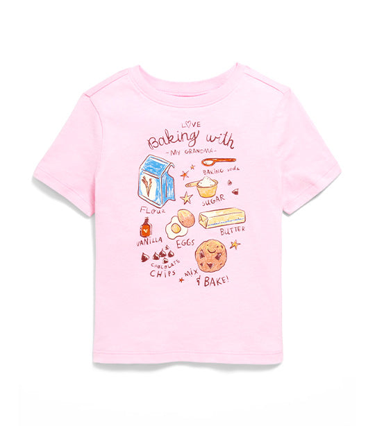 Short-Sleeve Graphic T-Shirt for Girls - Preppy