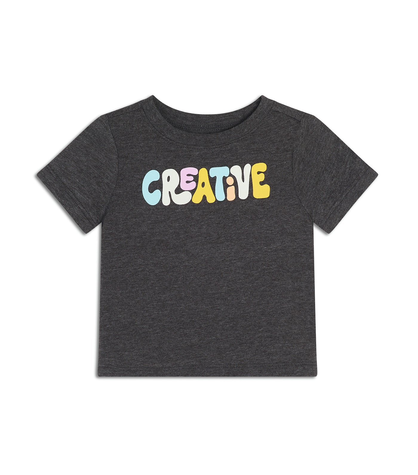 Short-Sleeve Graphic T-Shirt For Toddler Girls B85 Dark Heather Gray