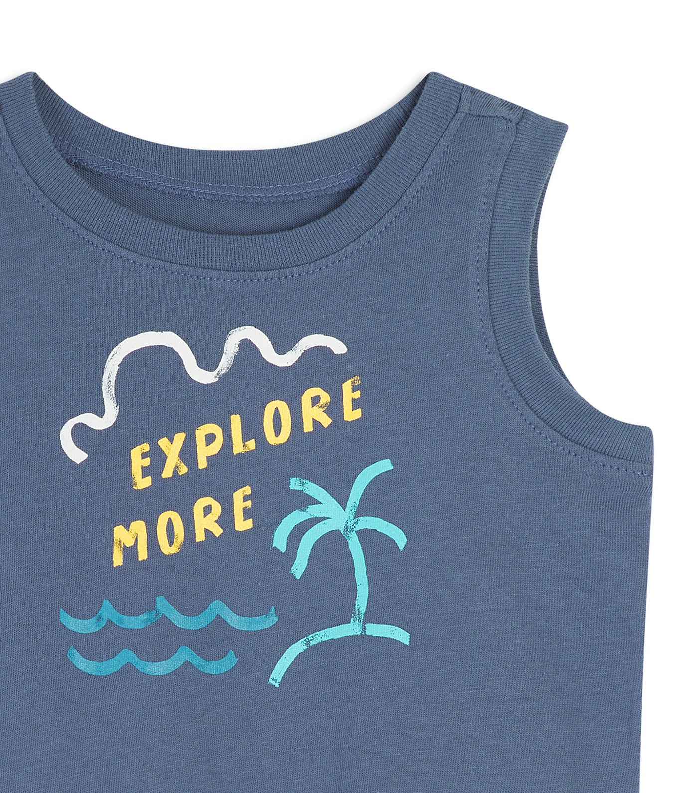 Graphic Tank Top For Toddler Boys Wintry Waters