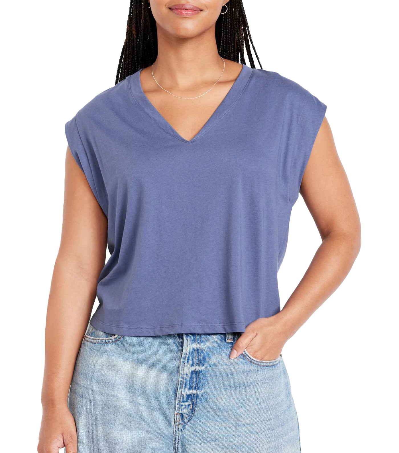 Sleeveless V-Neck Top Folklore