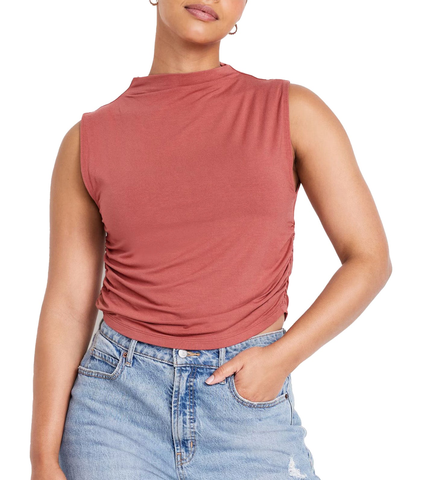 Luxe Crop Top Mauve Rose