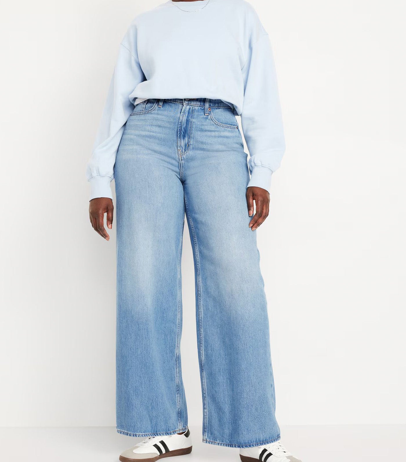 Women's High-Waisted Baggy Wide-Leg Jeans Pia