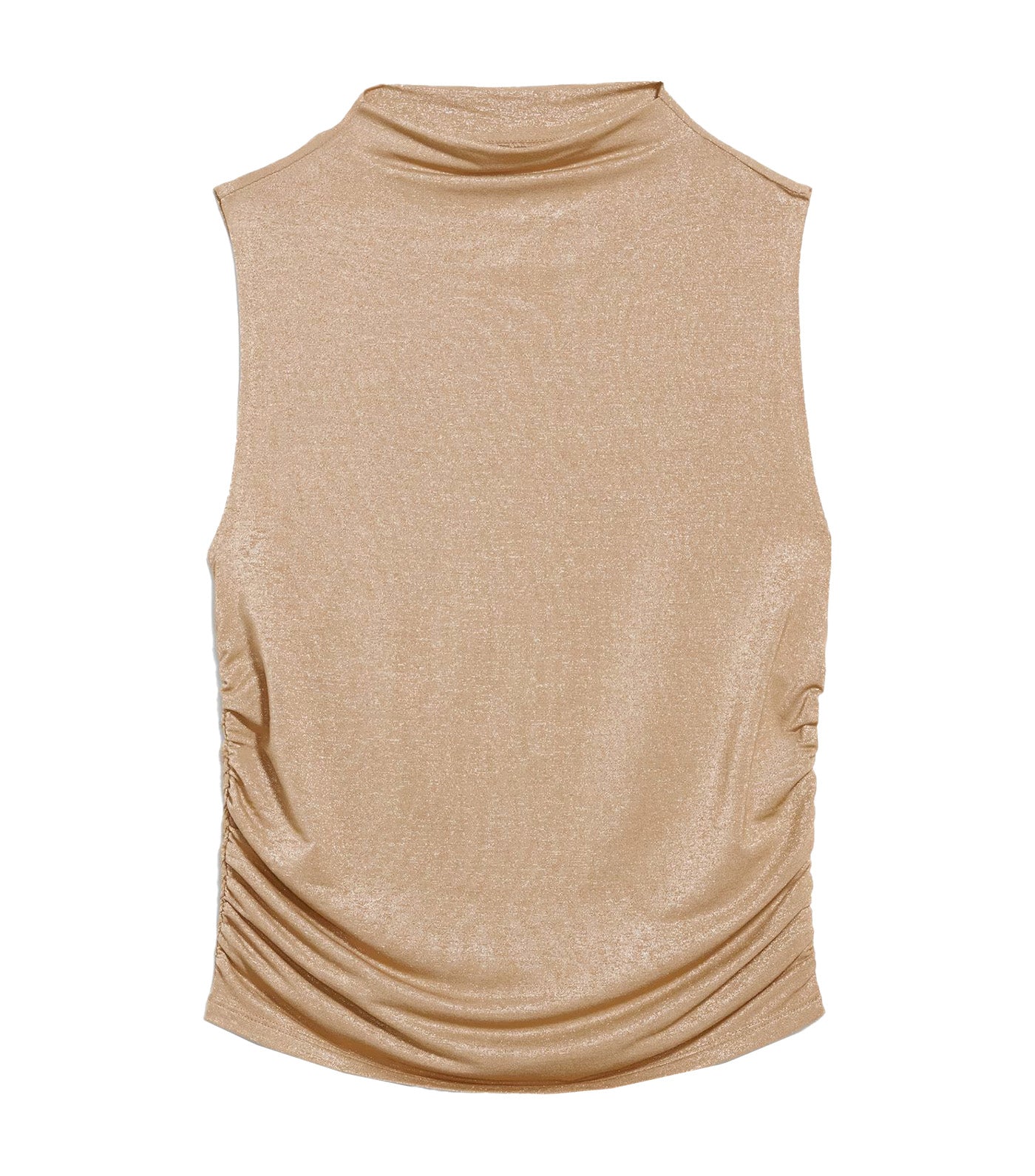 Ruched Shine Top Gold