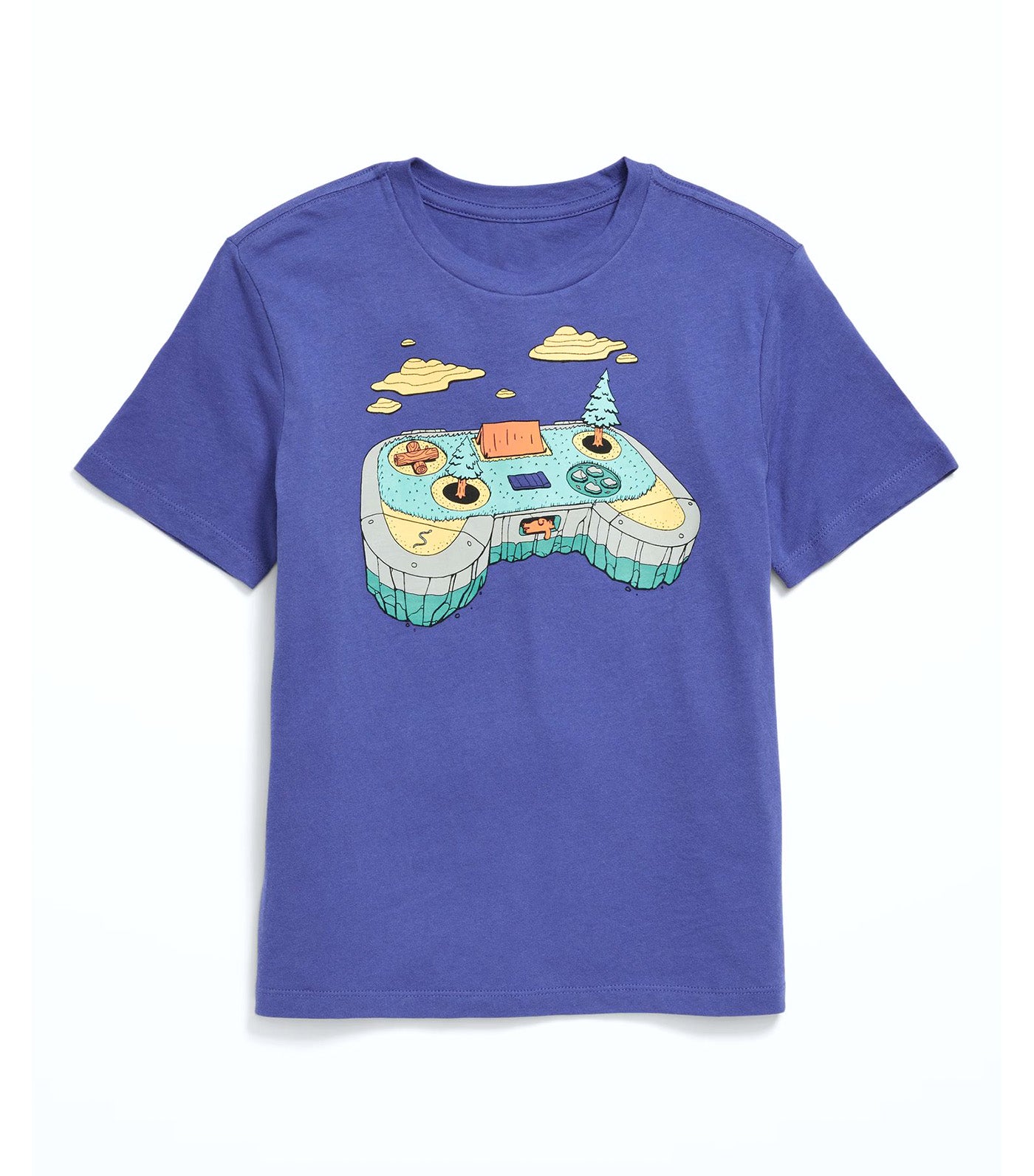 Short-Sleeve Logo-Graphic T-Shirt for Boys Blue Phlox