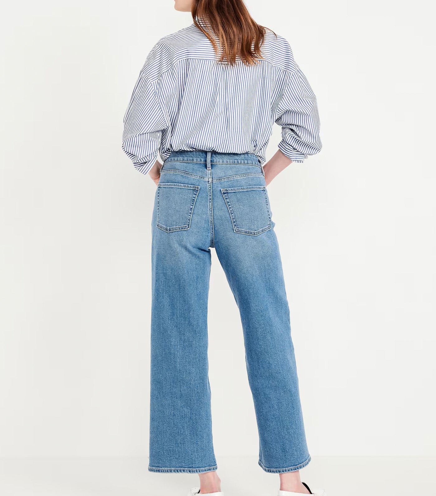 Women's High-Waisted Wow Crop Wide-Leg Jeans Fonda