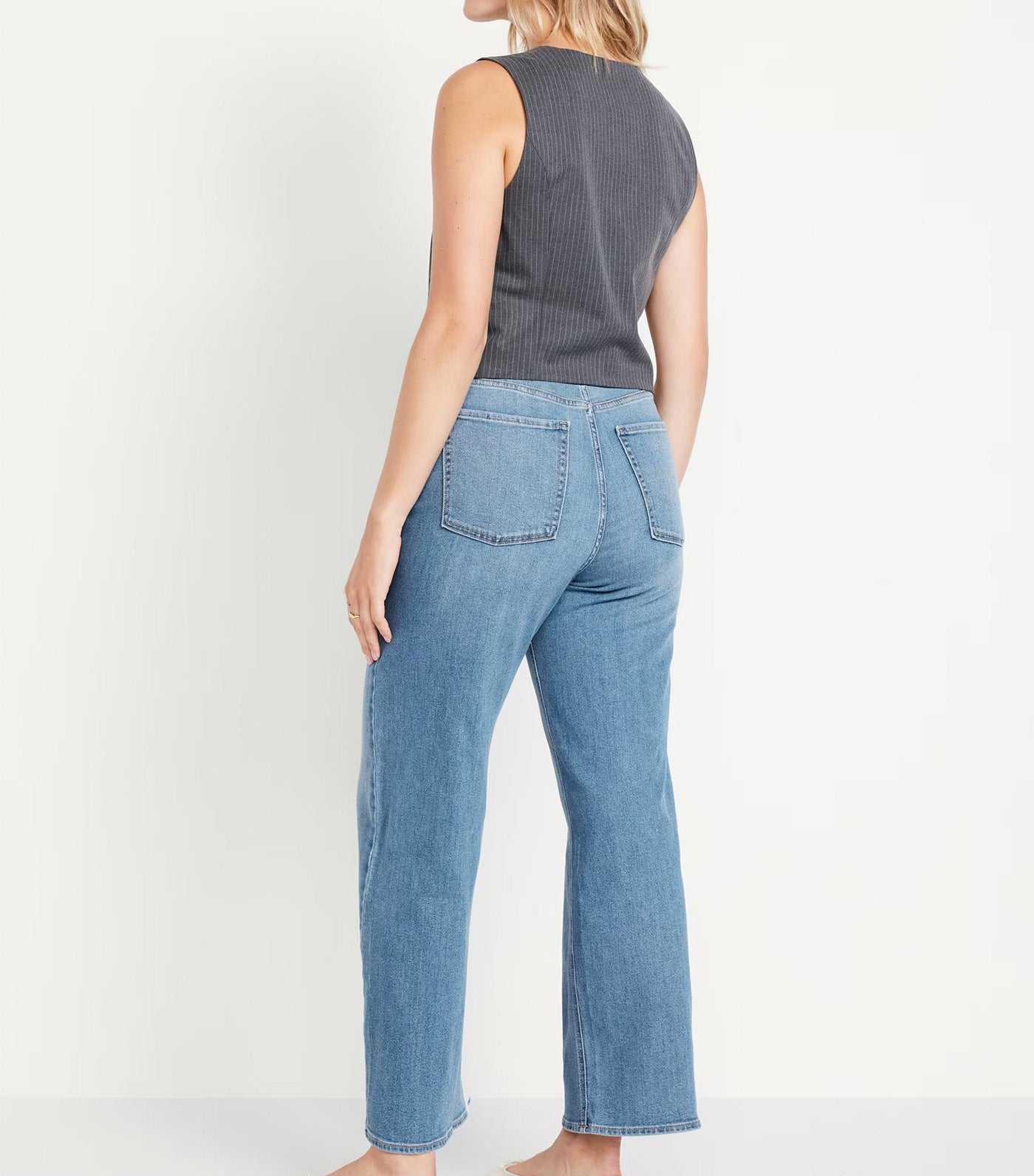 Women's High-Waisted Wow Crop Wide-Leg Jeans Fonda