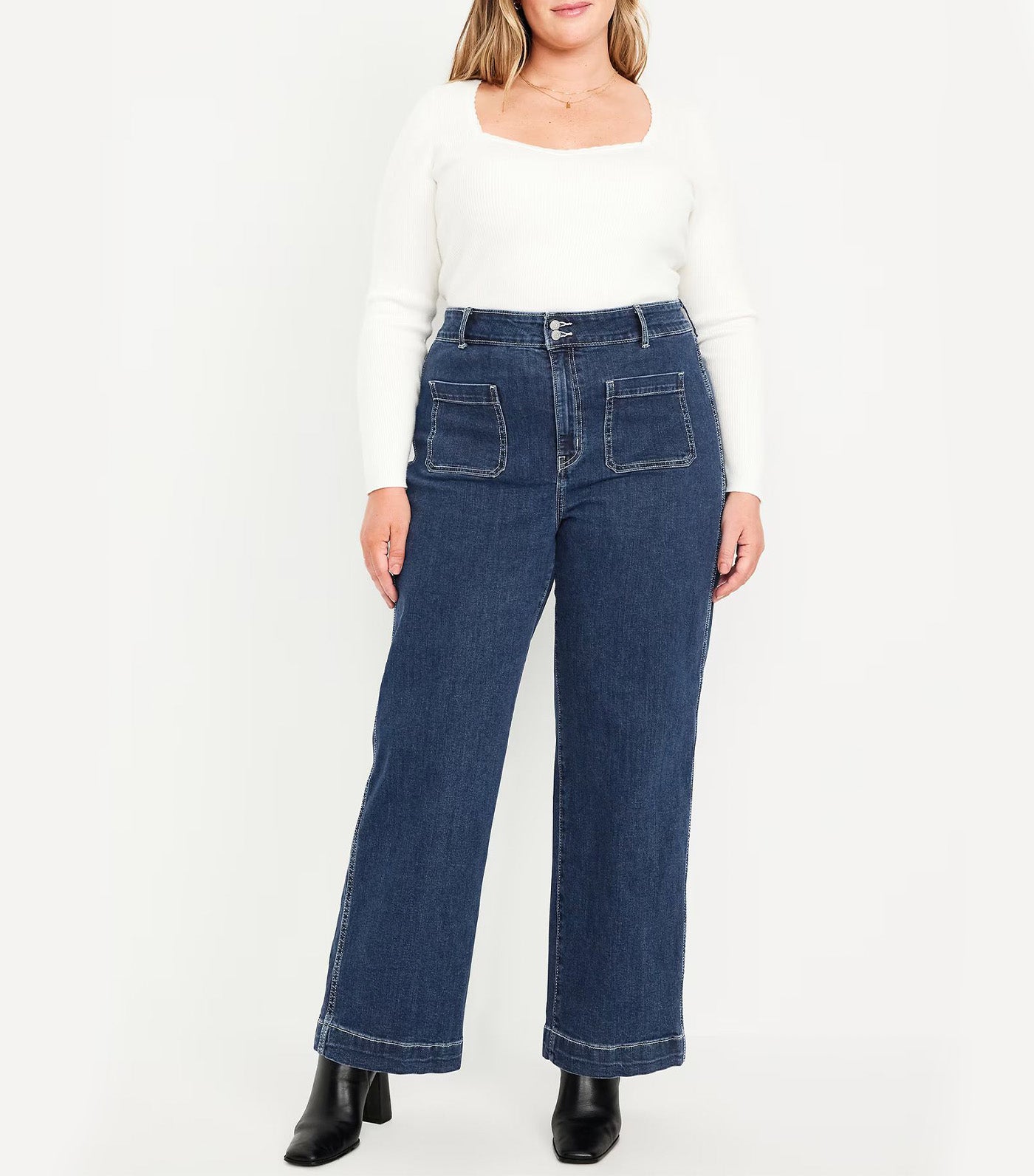 Extra High-Waisted Sky-Hi Mariner Wide-Leg Jeans Dark Wash