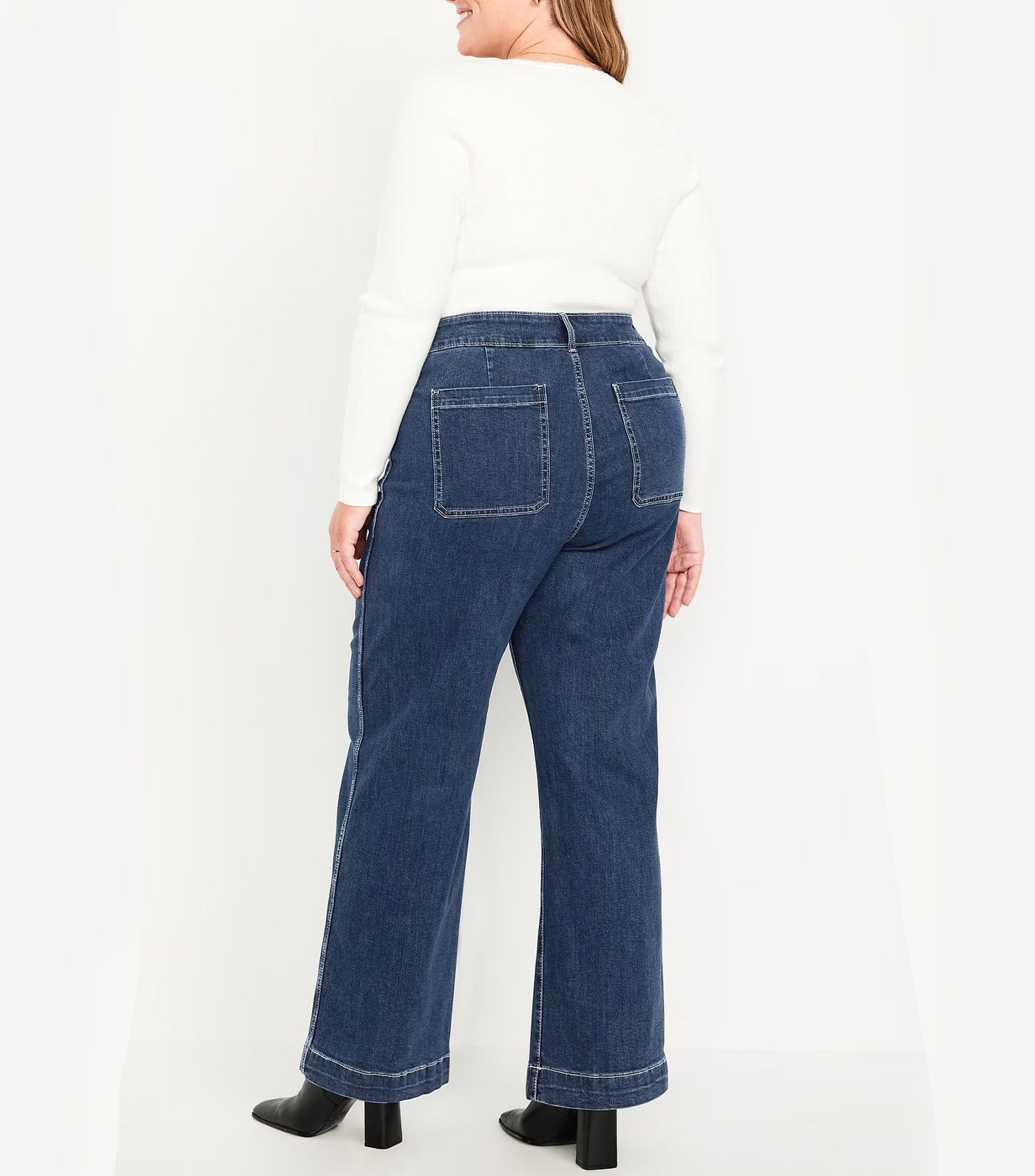 Extra High-Waisted Sky-Hi Mariner Wide-Leg Jeans Dark Wash