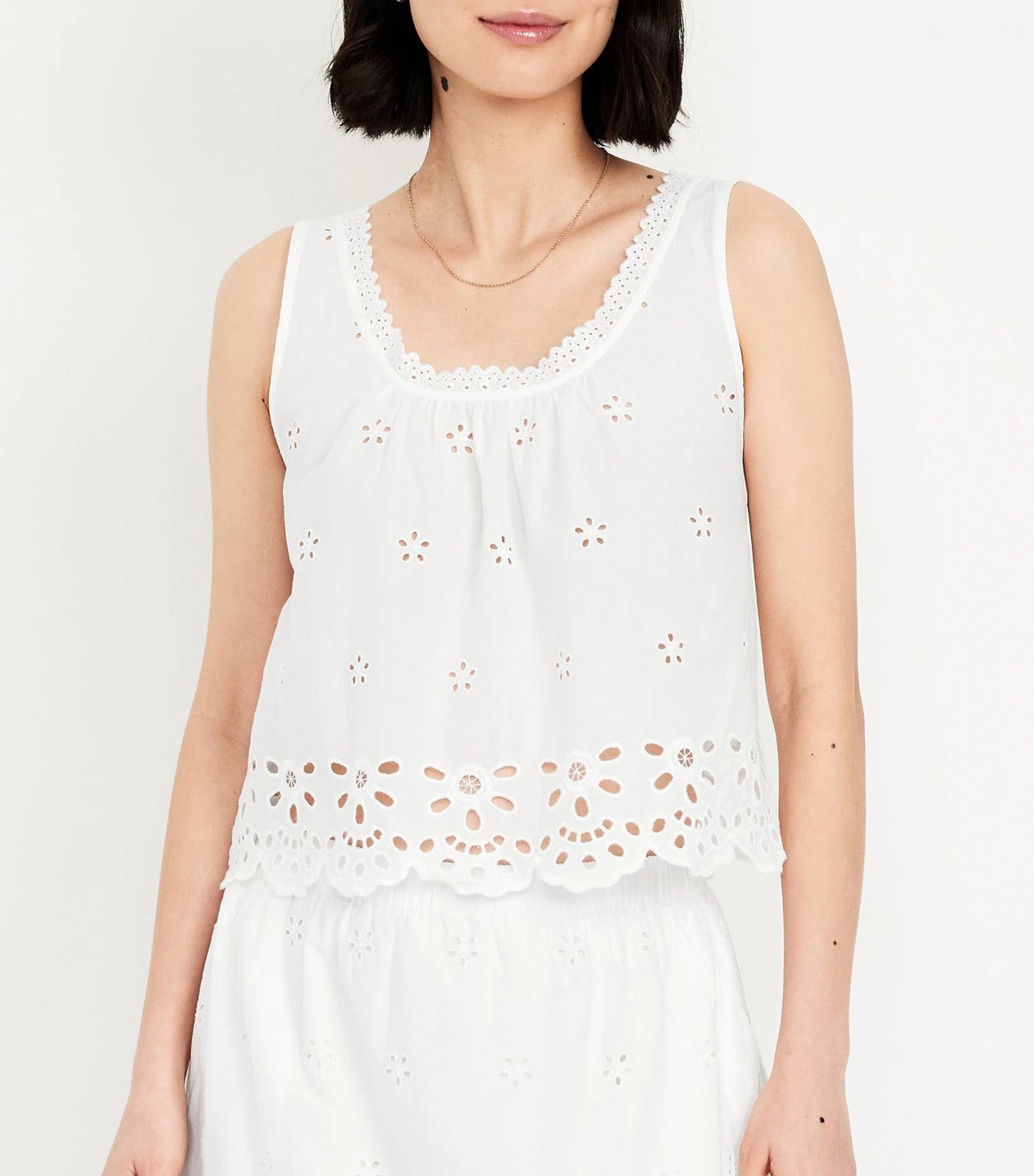 Sleeveless Eyelet Top for Women