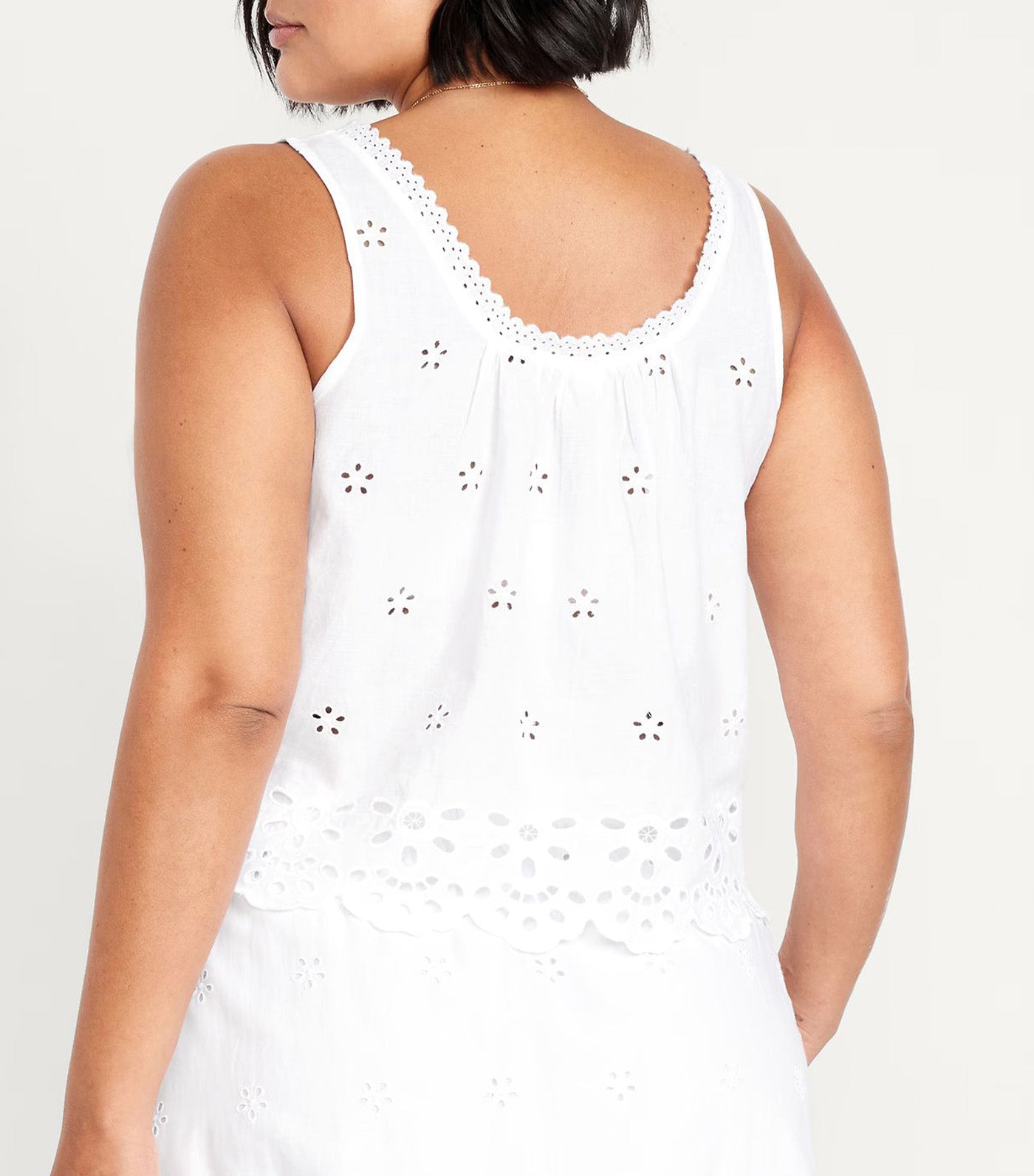 Sleeveless Eyelet Top for Women