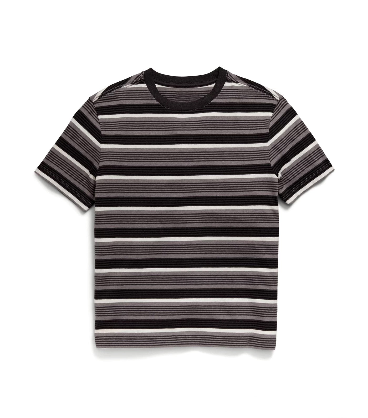 Softest Short-Sleeve Striped T-Shirt for Boys Black White Stripe