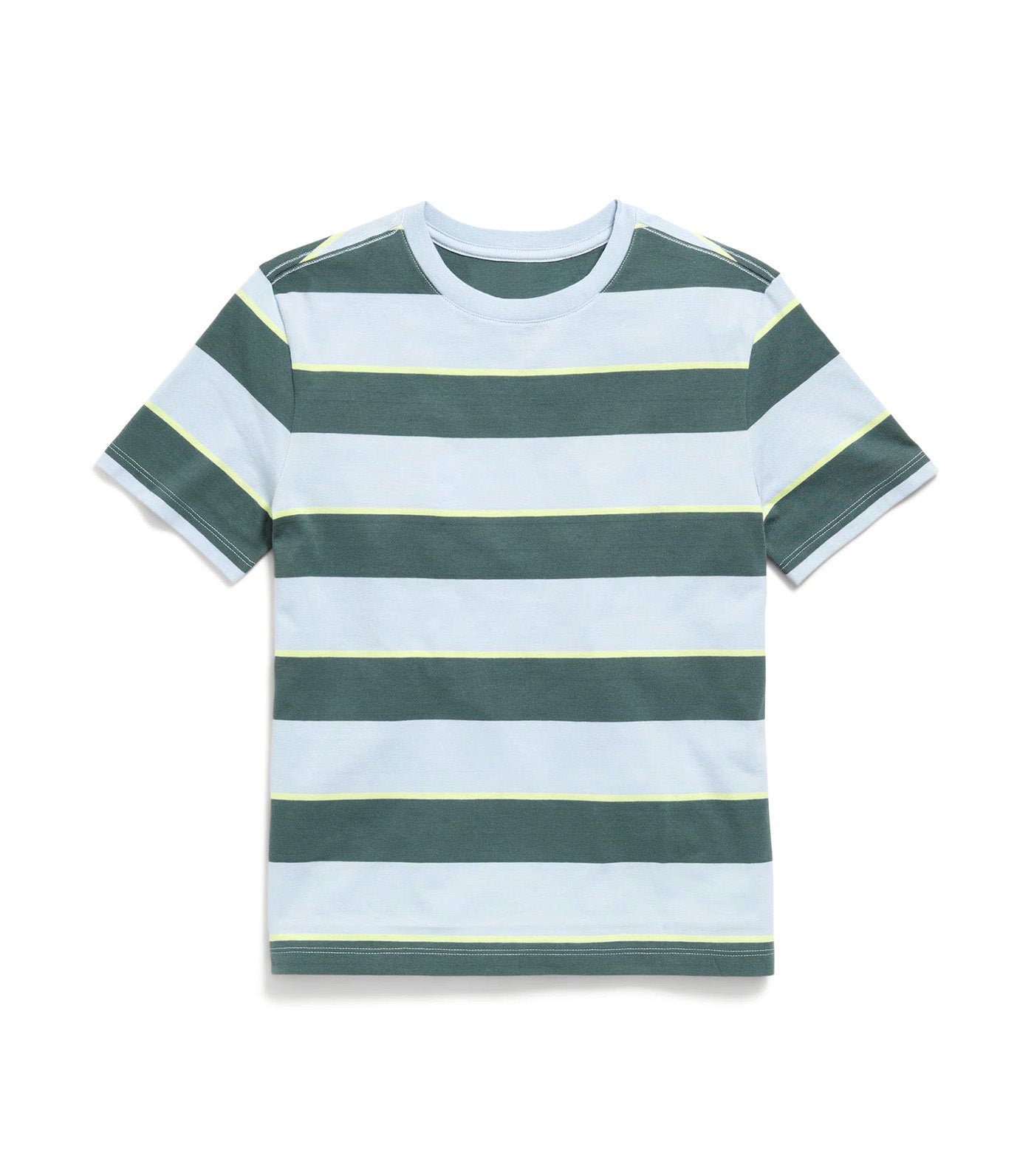 Softest Short-Sleeve Striped T-Shirt for Boys Light Blue Stripe