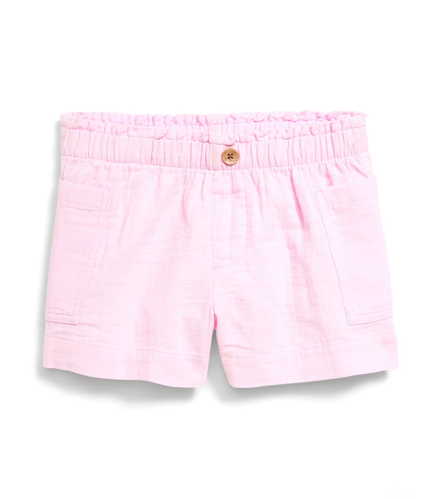 Loose Double-Weave Utility Shorts for Girls Oleander