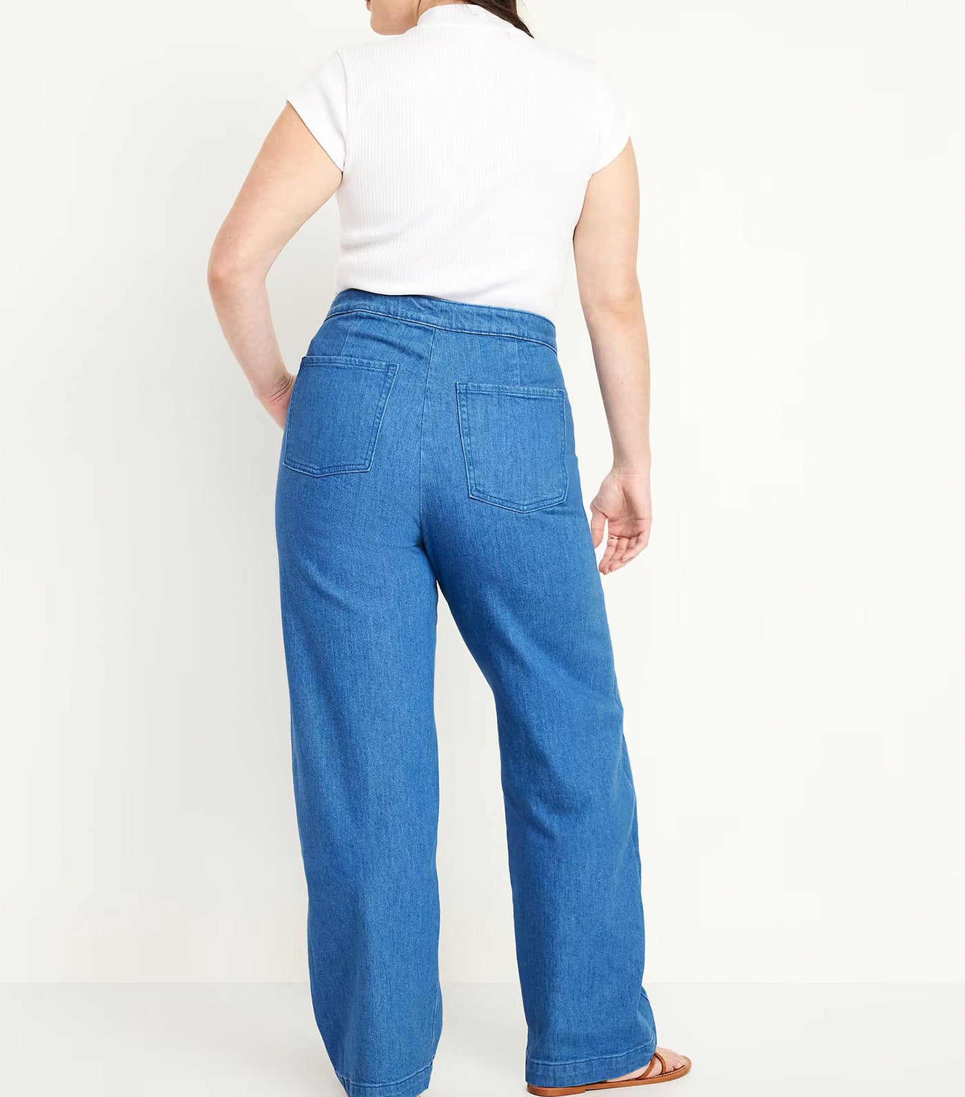 Women's Extra High-Waisted Sky-Hi Mariner Wide-Leg Jeans Sunflower Burst