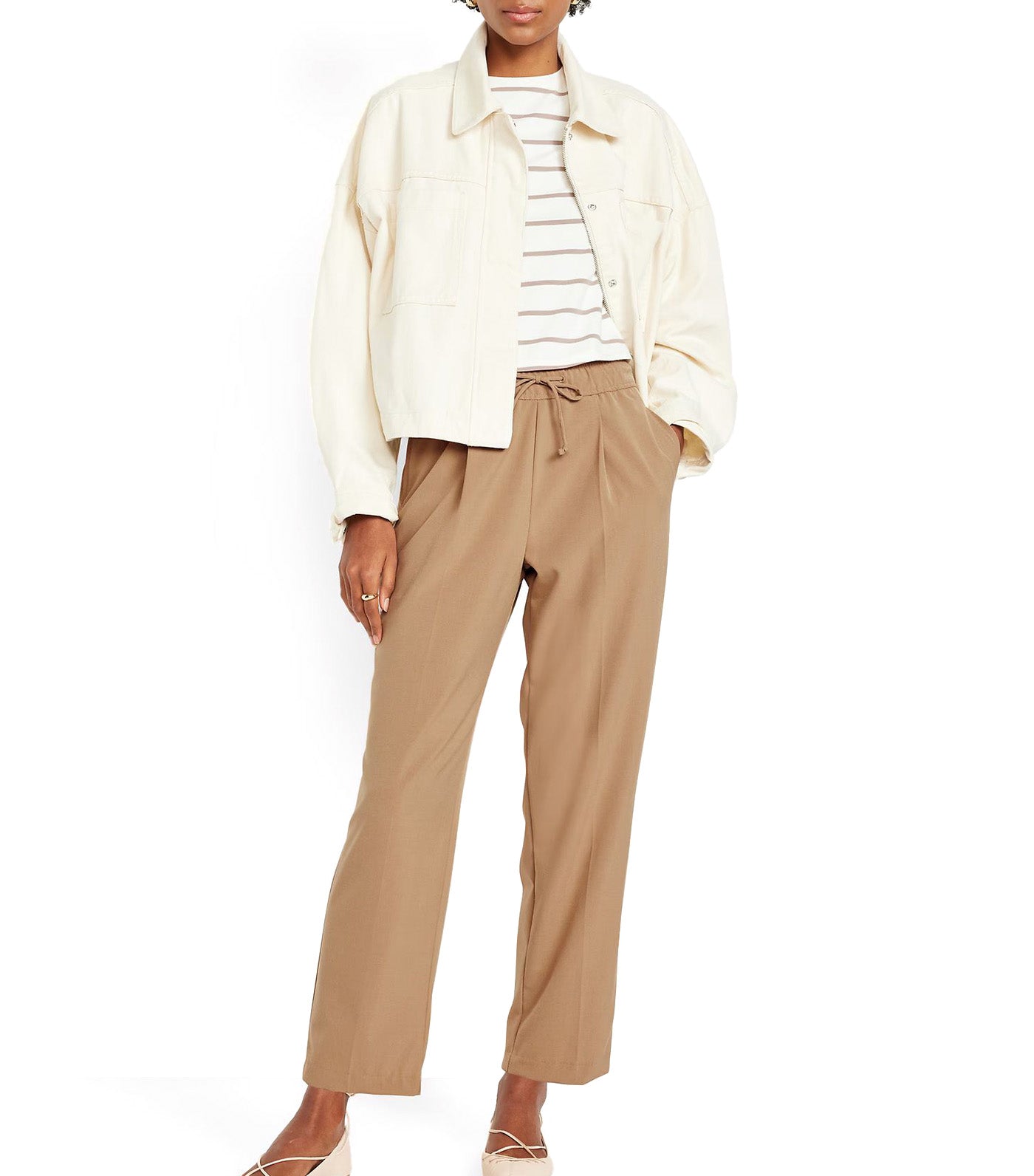 Women's High-Waisted Billie Straight Trouser Teakwood