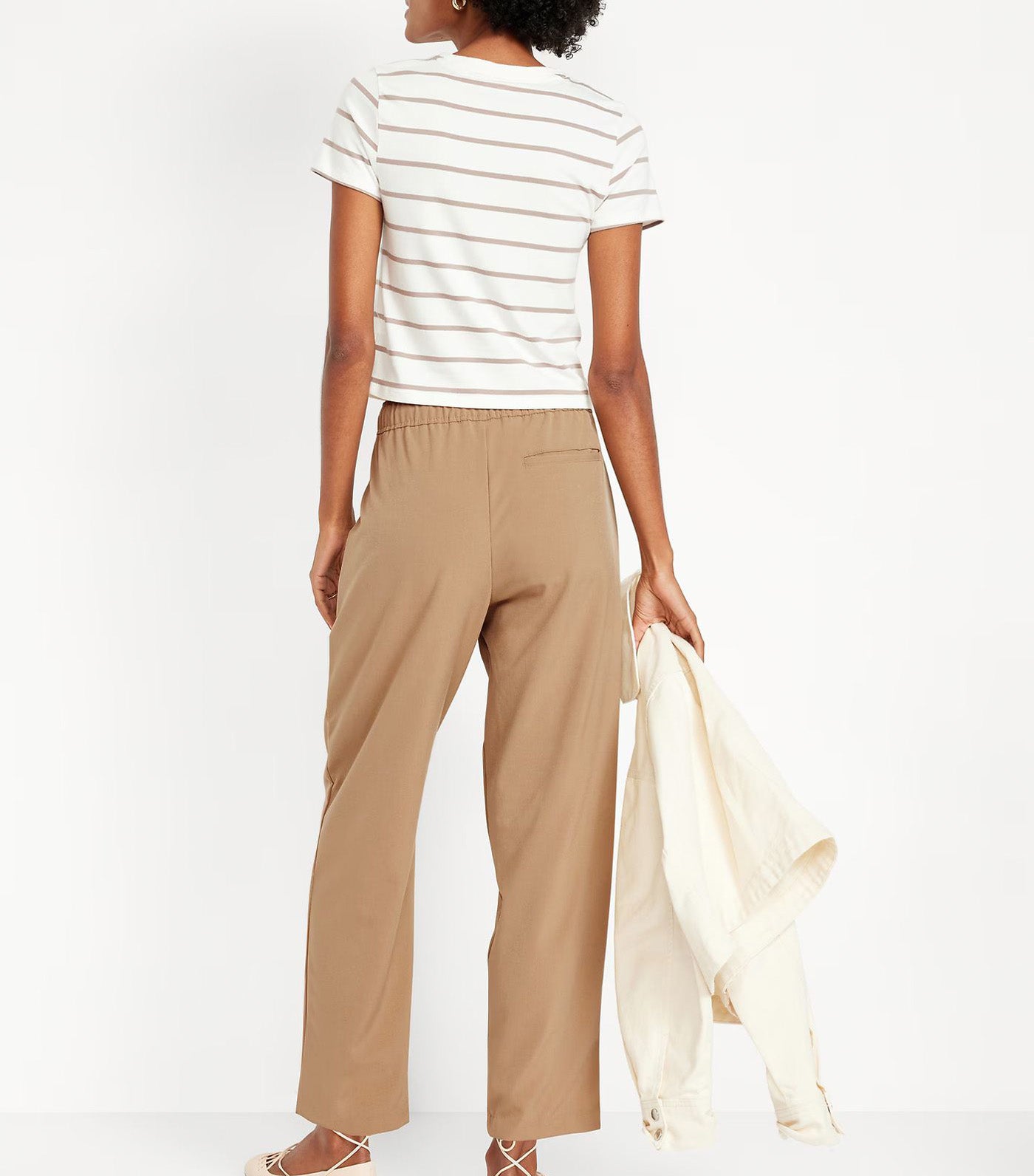 Women's High-Waisted Billie Straight Trouser Teakwood